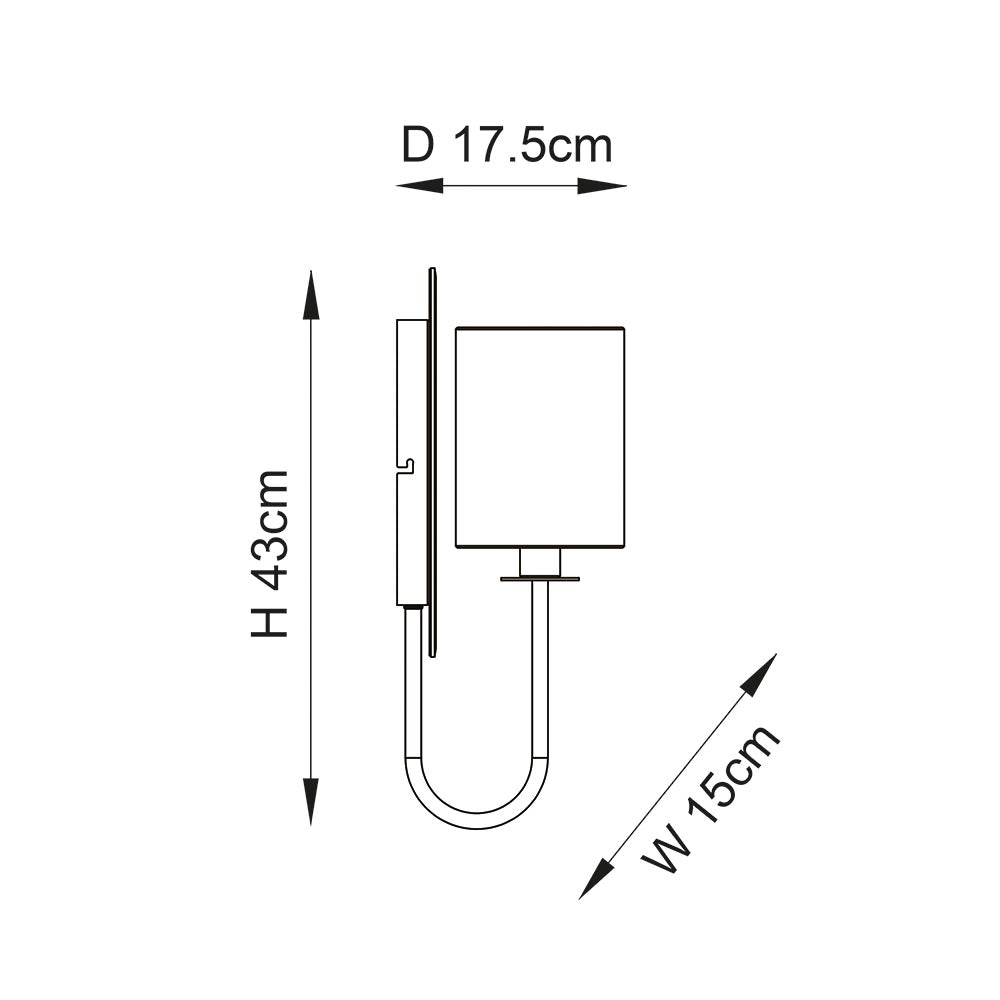 Sheena Nickel Wall Light With Mirrored Glass Back