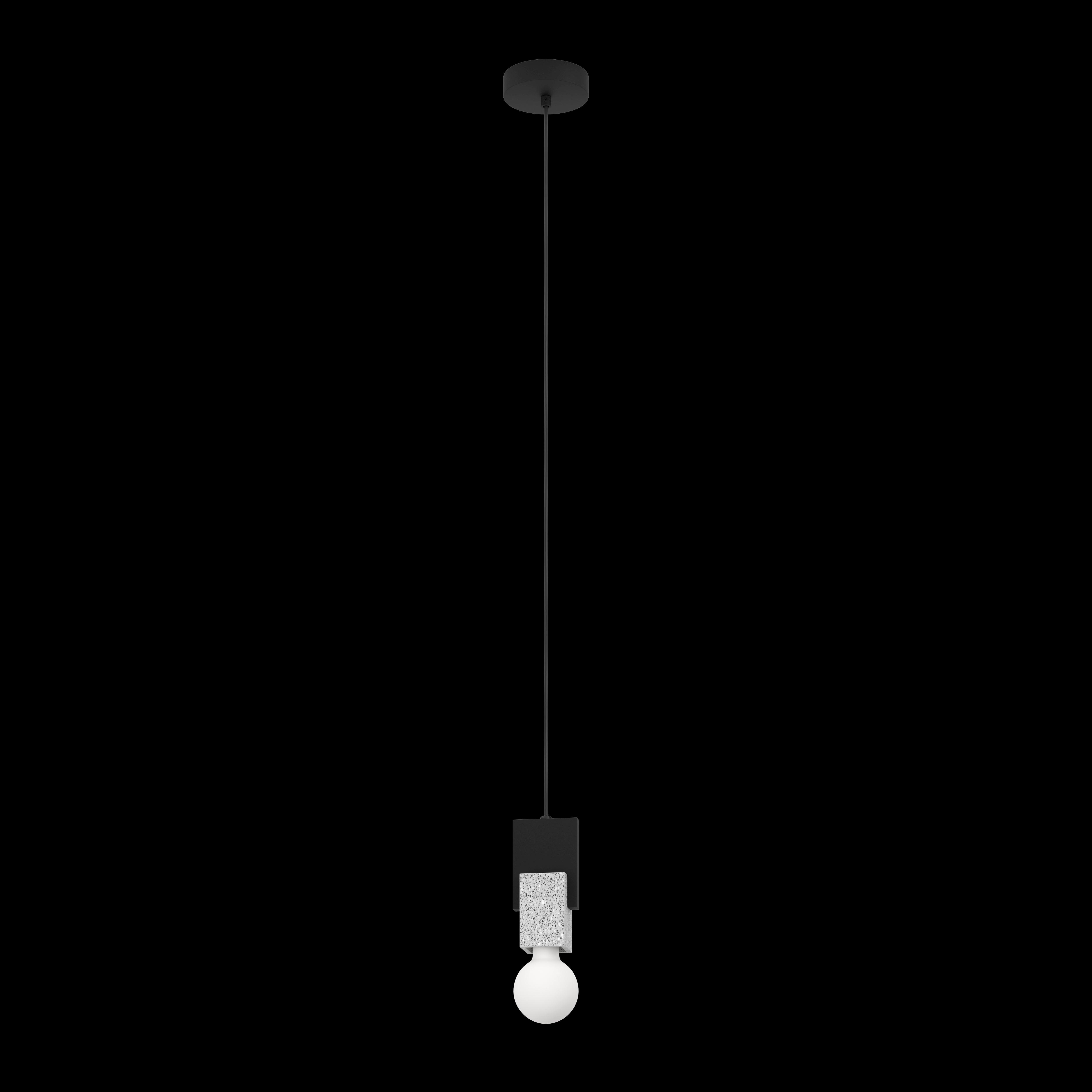 eglo lobatia black grey terrazzo cable pendant living room image