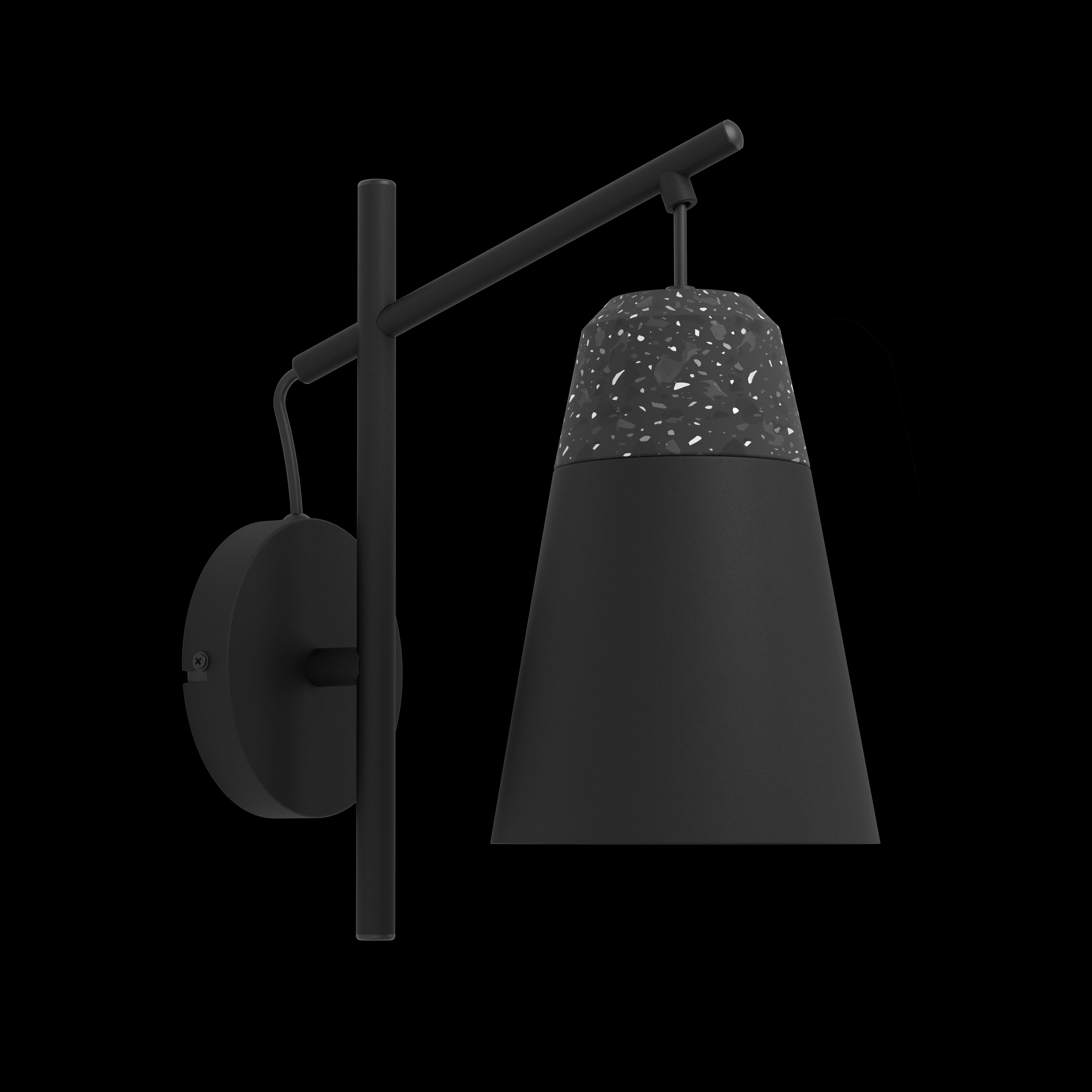 eglo canterras black terrazzo detail wall light living room image