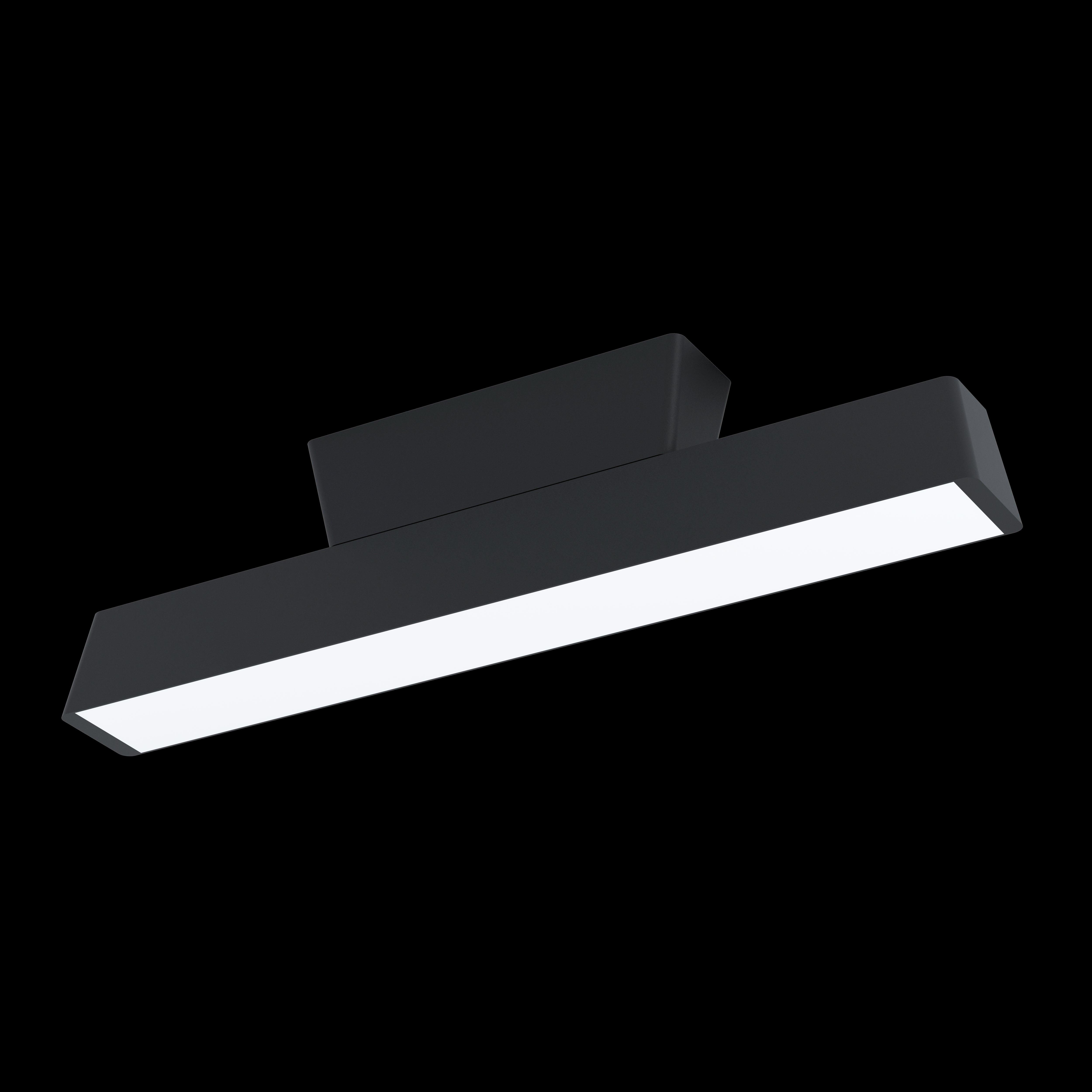 eglo connect simolaris z smart black led panel ceiling flush 47cm living room image
