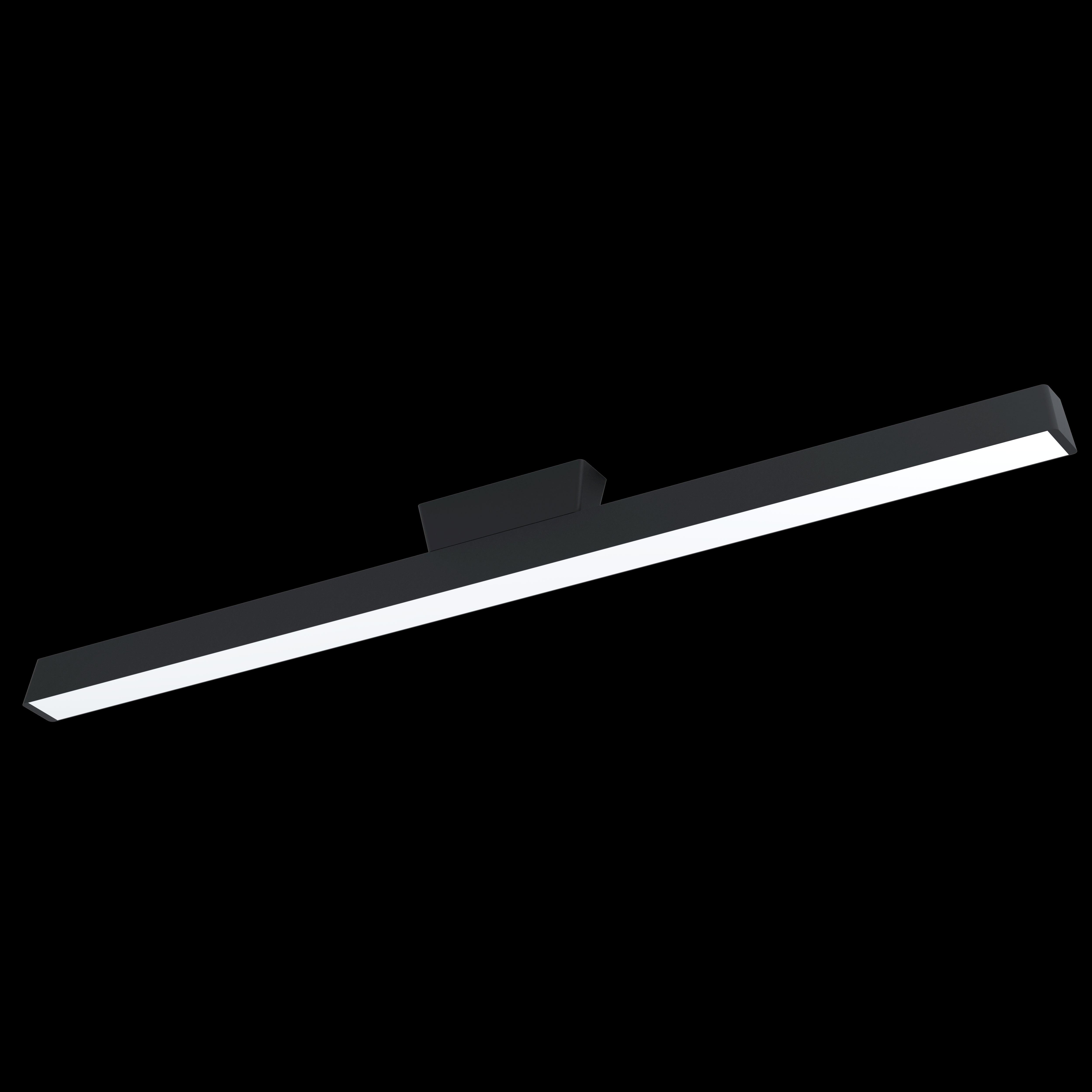 eglo connect simolaris z smart black led panel ceiling flush 122cm living room image