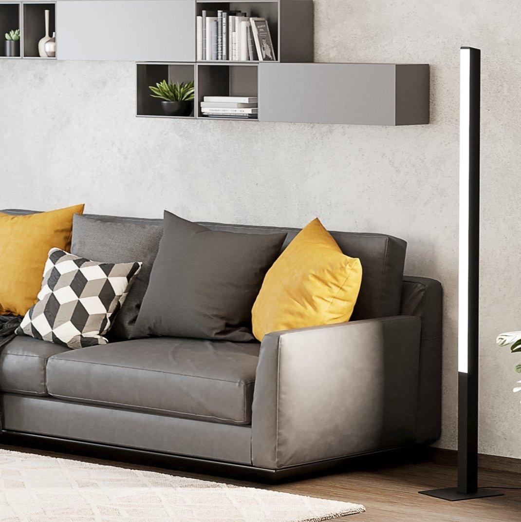 eglo connect simolaris z smart led black modern floor lamp living room image