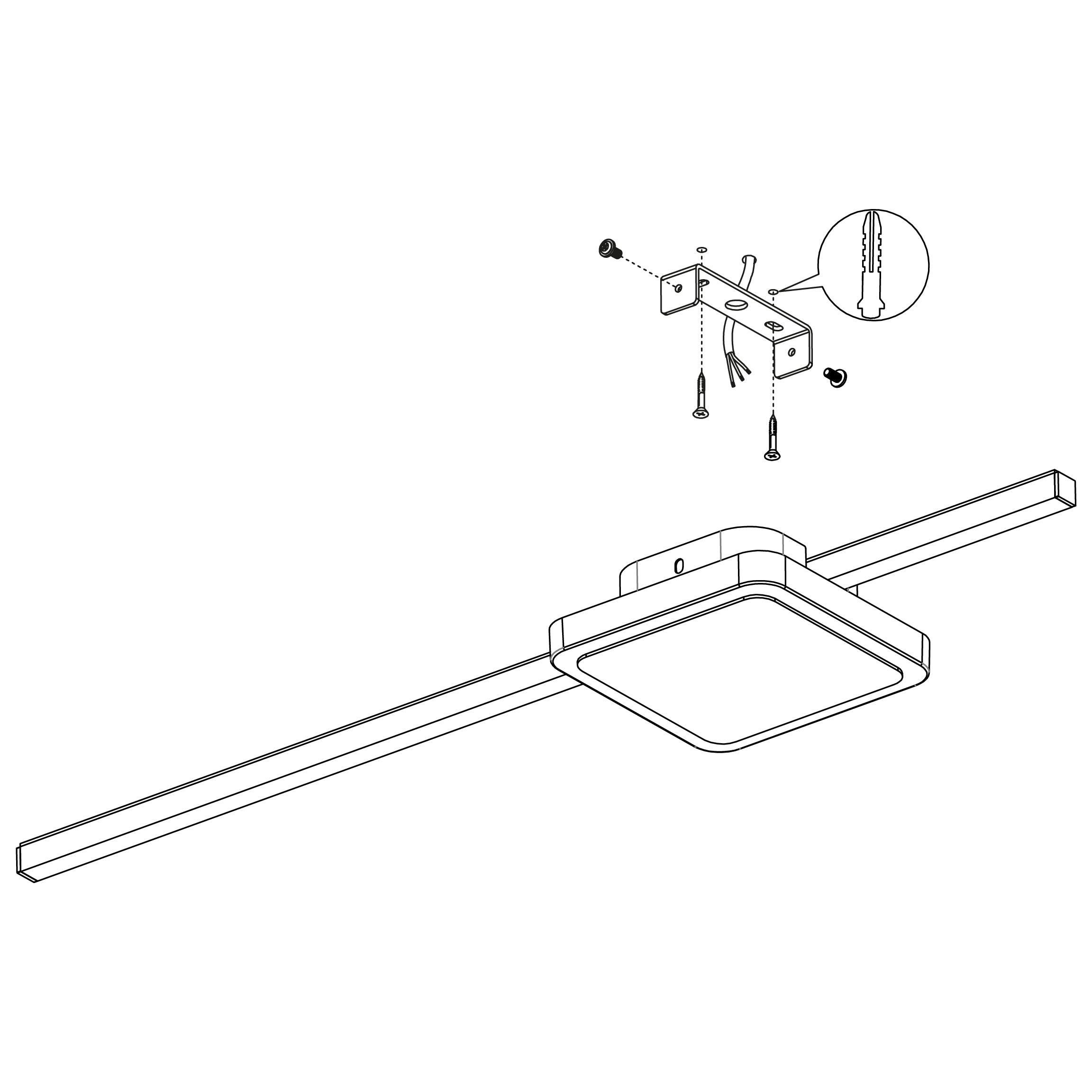 eglo sarginto white minimalist led ceiling flush Kitchen Lighting Close Up