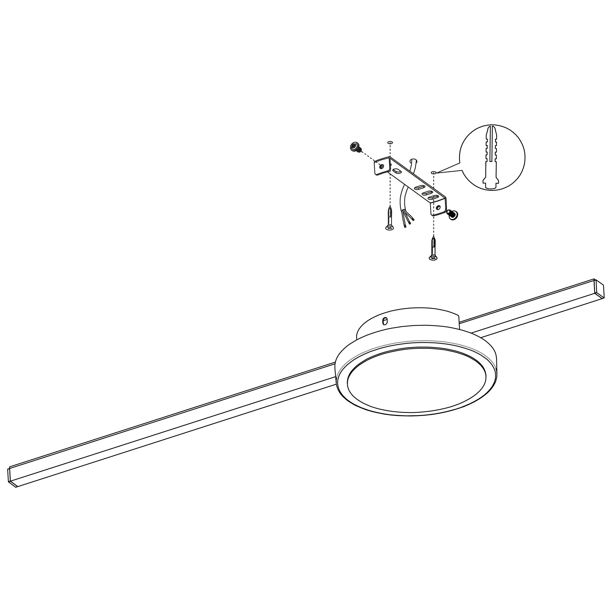 eglo sarginto led black flush ceiling light Kitchen Lighting Close Up