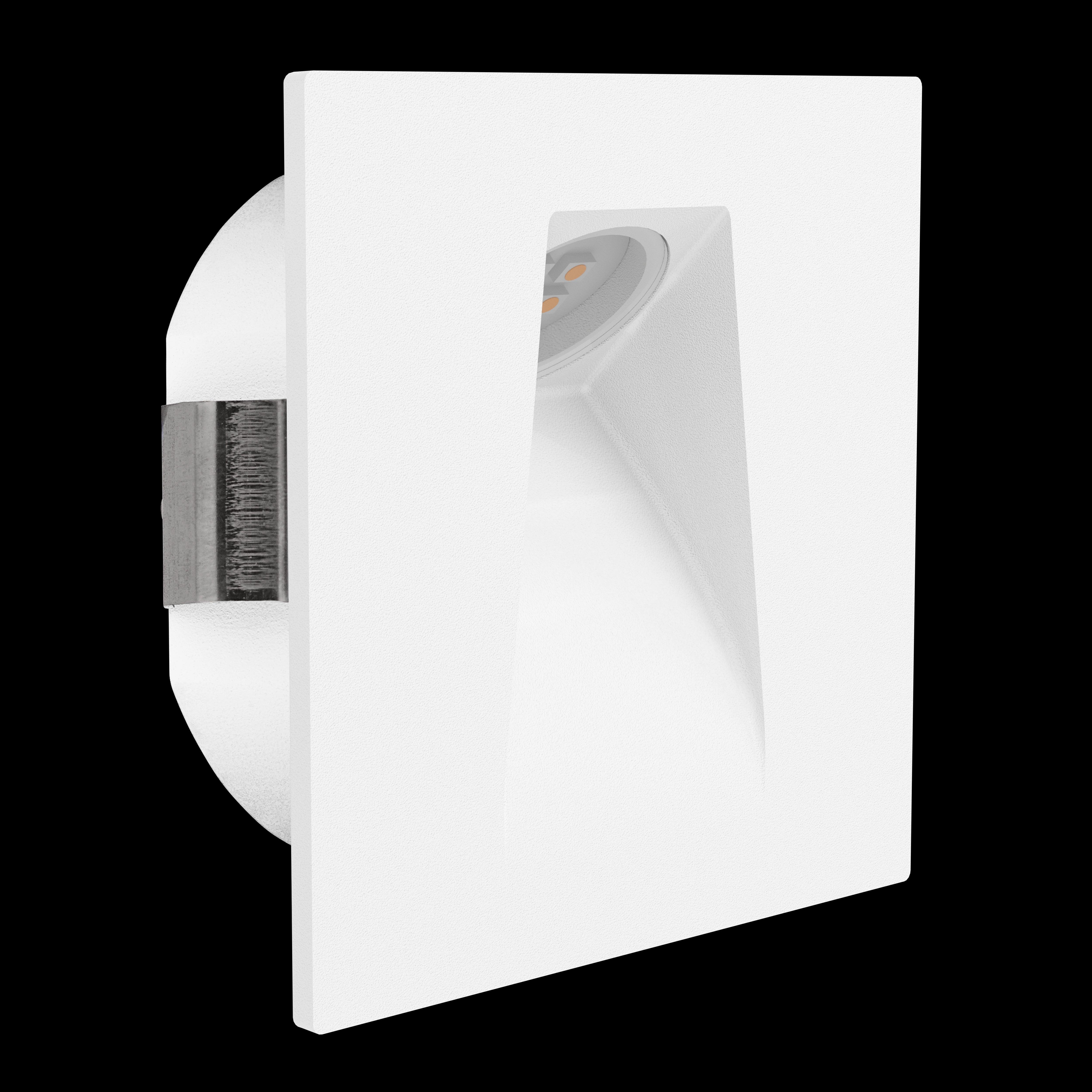 eglo mecinos white recessed stairway wall light living room close up