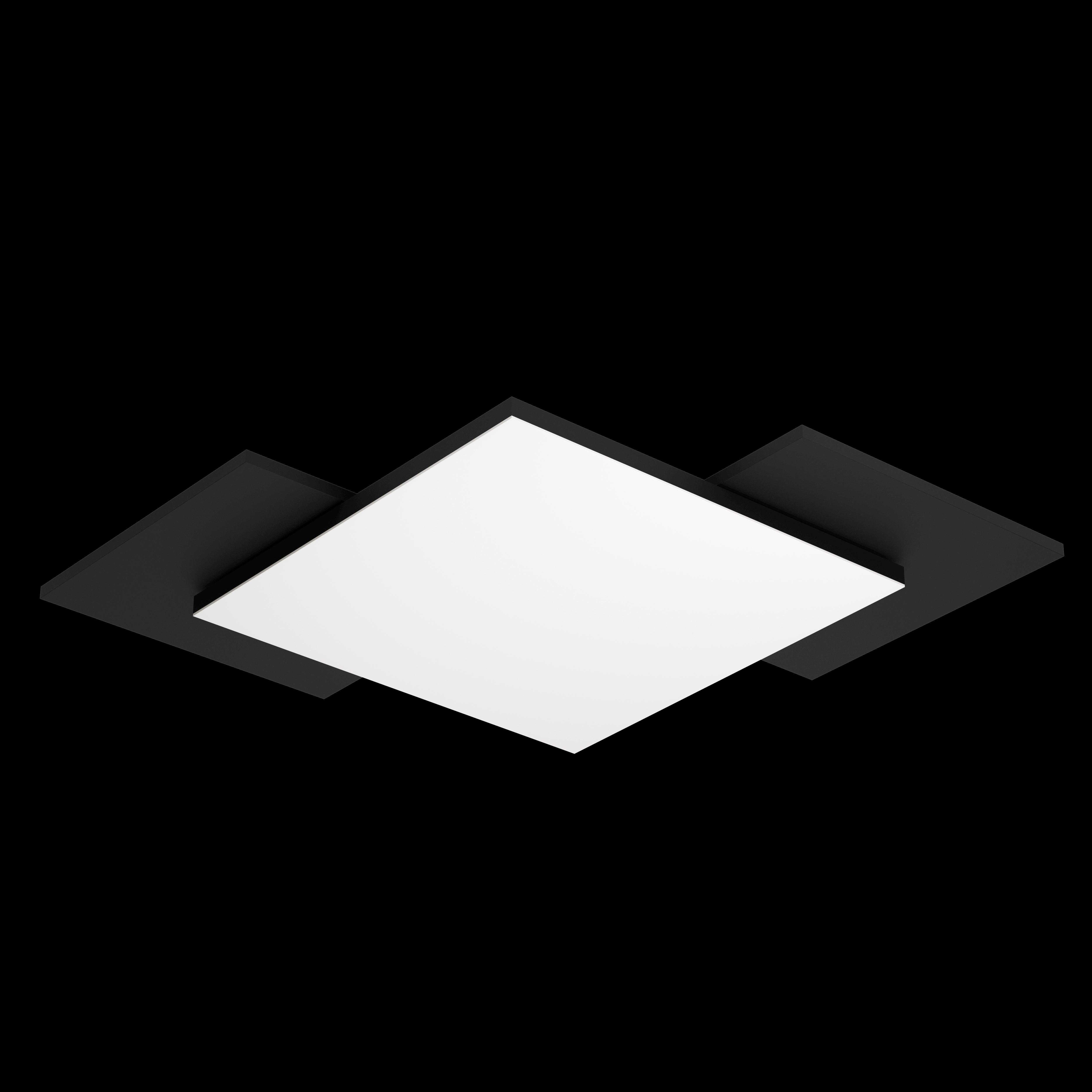 eglo tamuria led flush with reversible panels black or wood panels