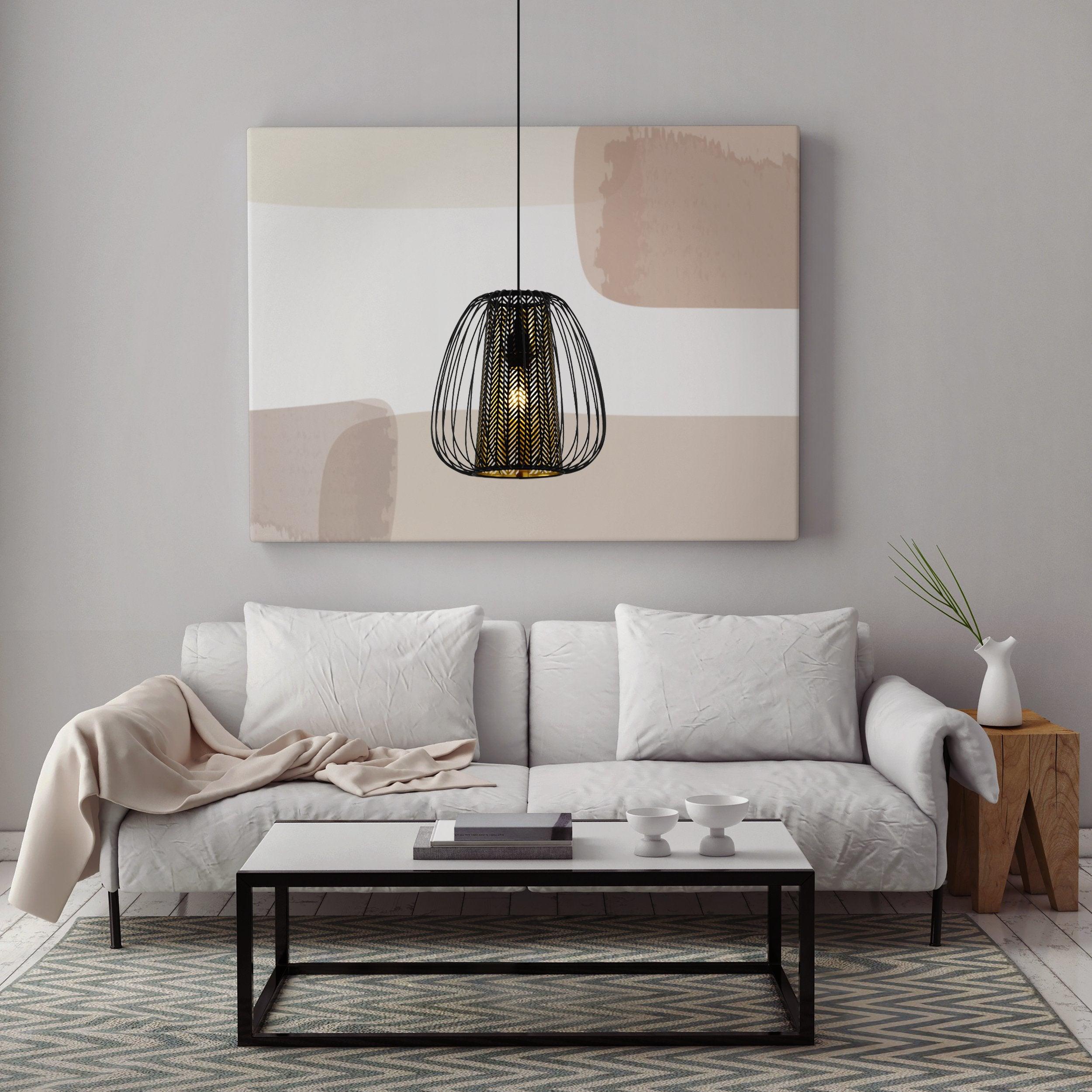 eglo curasao black wire fabric ceiling pendant