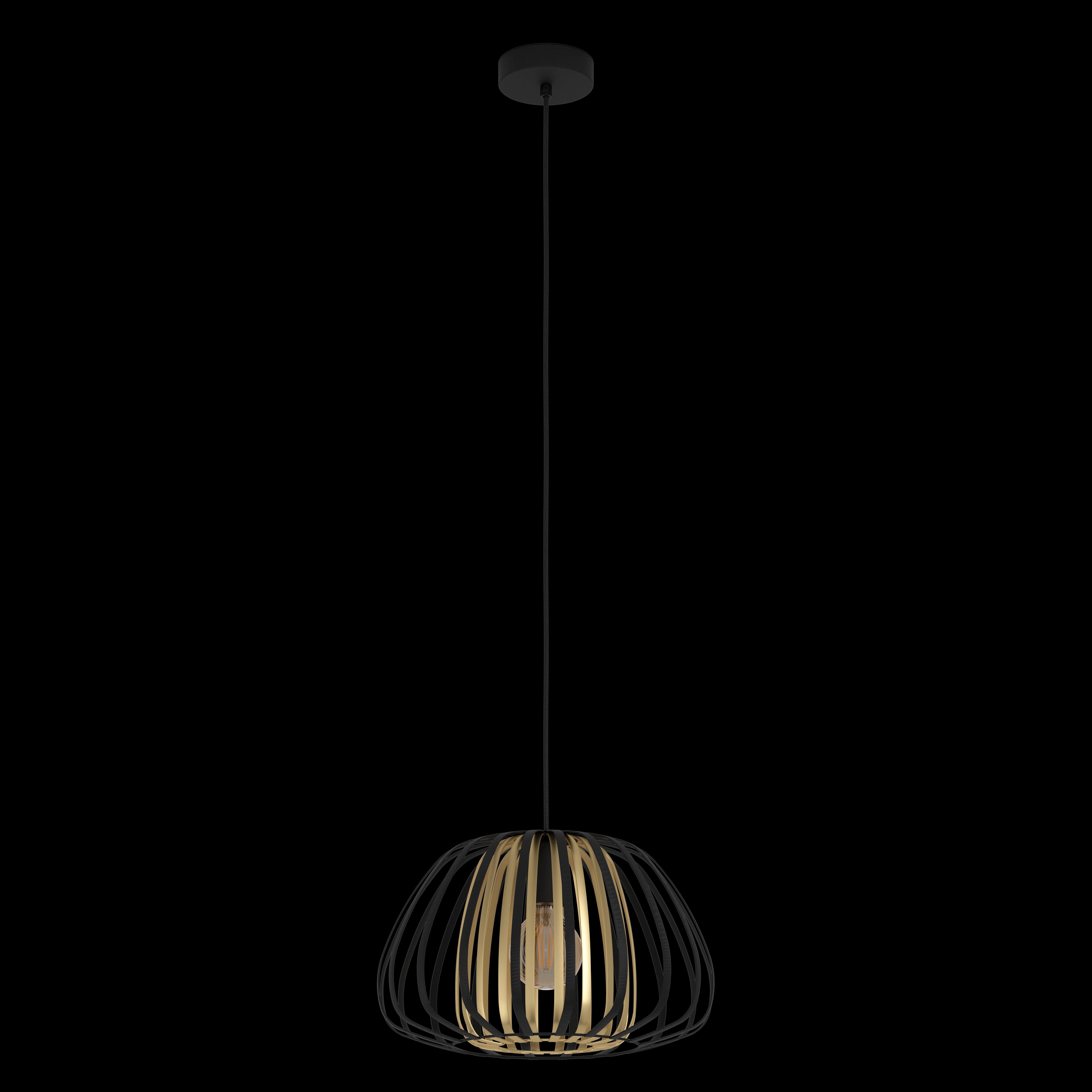 eglo encinitos brass black metal strips pendant 37 5cm living room image