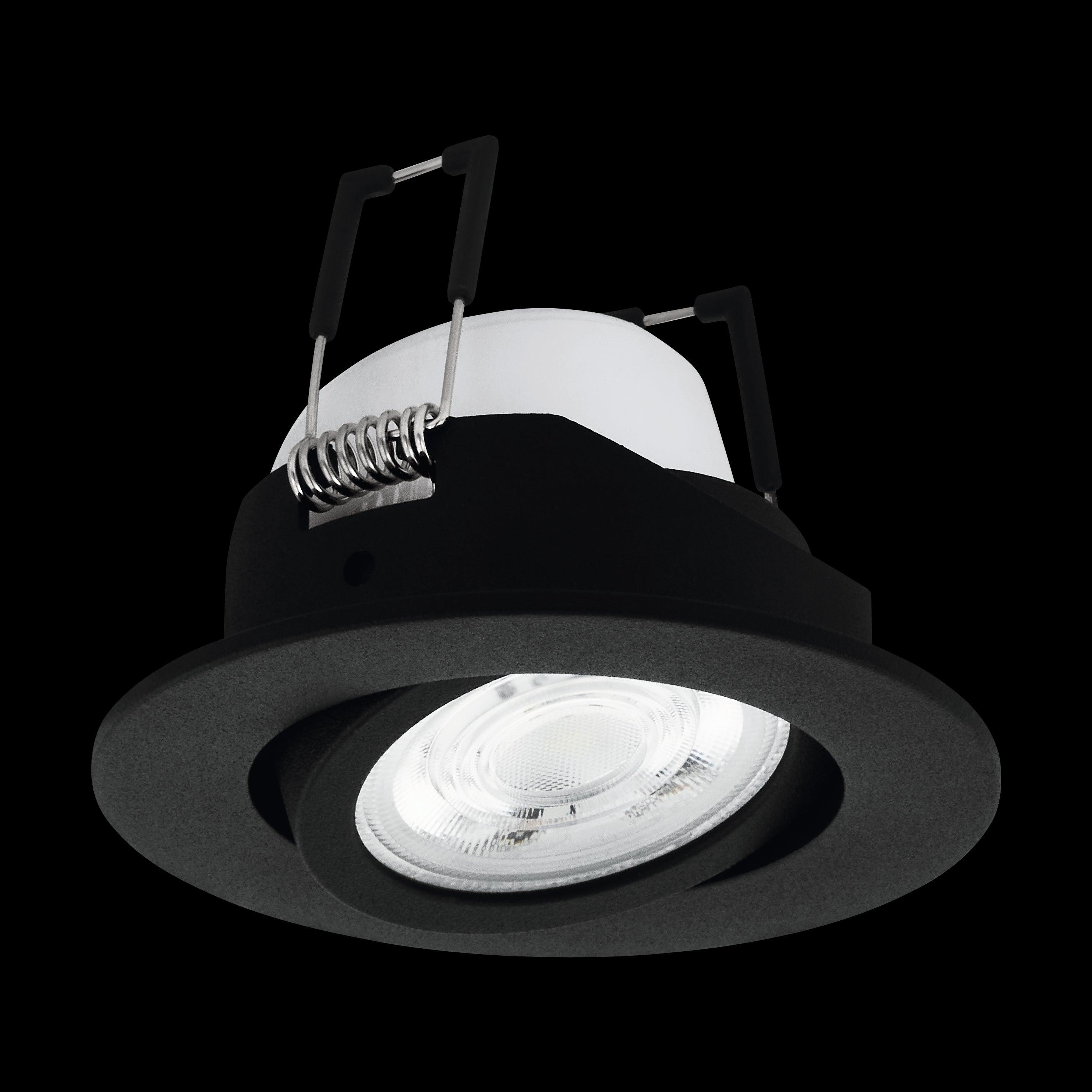 eglo saliceto z black led smart recessed ceiling light hallway lighting 