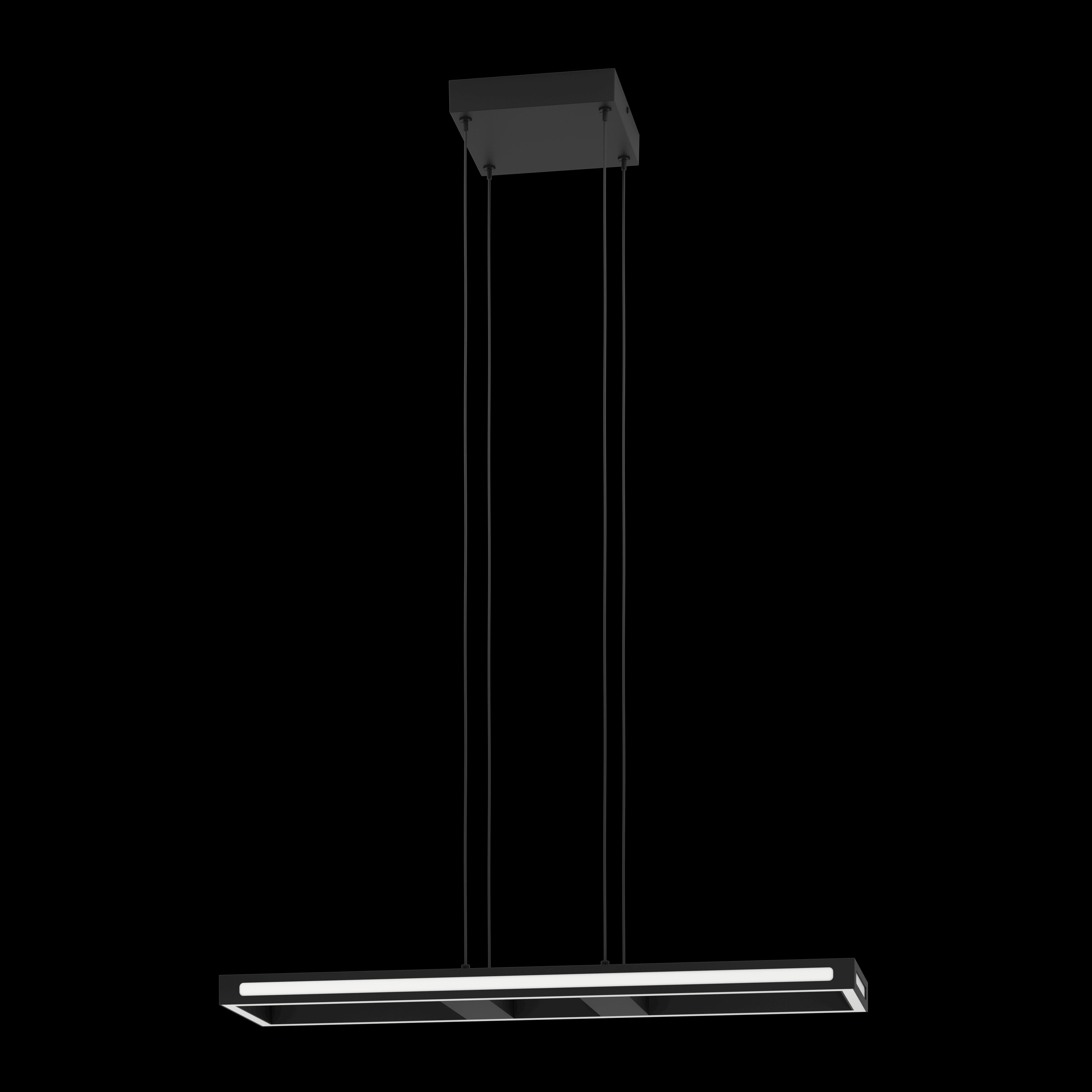 eglo connect salvilanas z smart led black metal ceiling pendant living room close up