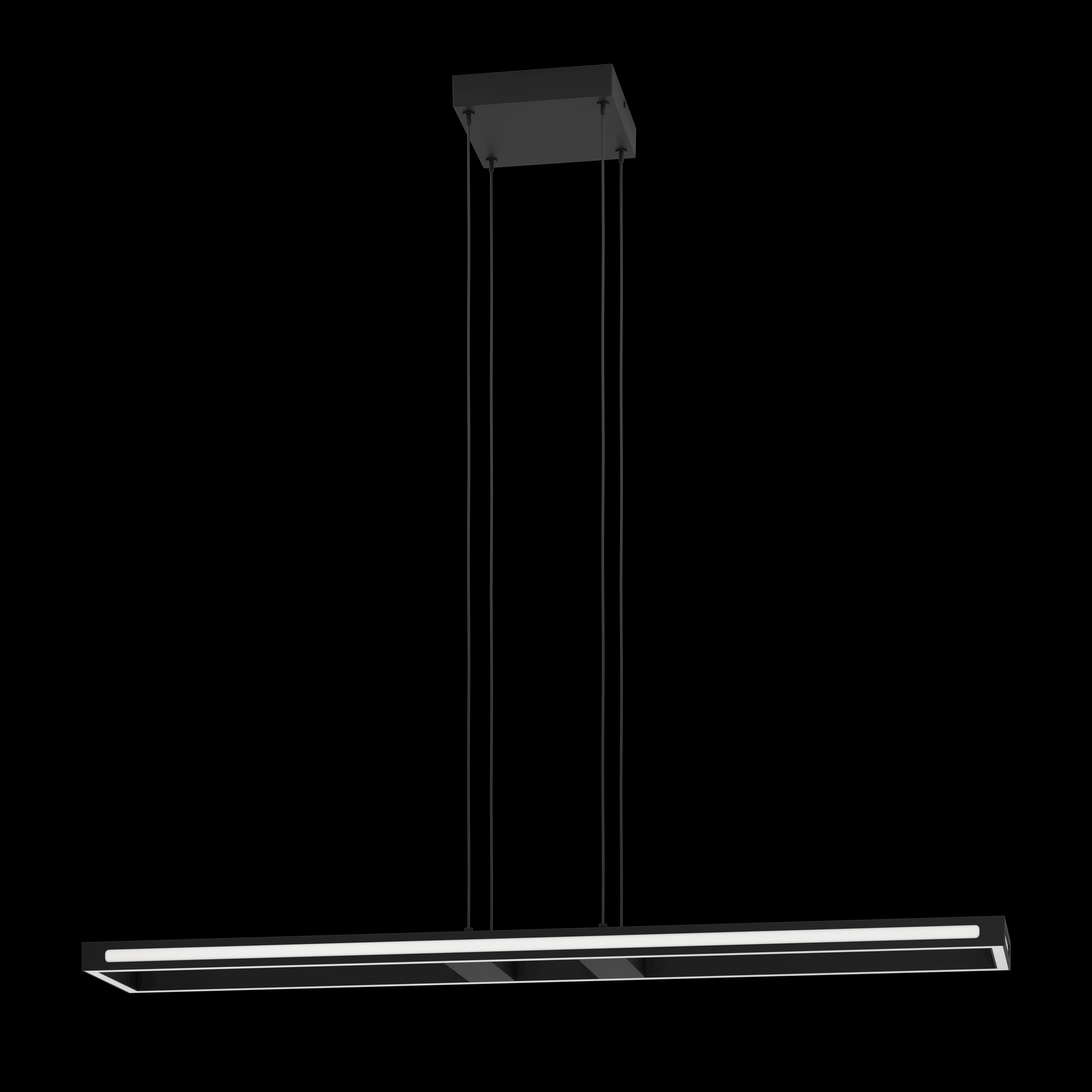 eglo connect salvilanas z smart led black rectangular metal pendant Kitchen Lighting Close Up