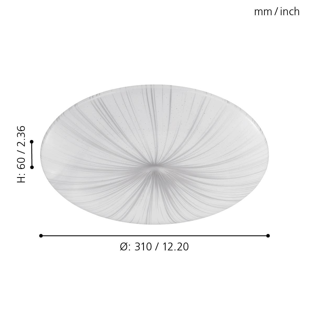 eglo nieves white grey round flush ceiling light Kitchen Lighting Close Up