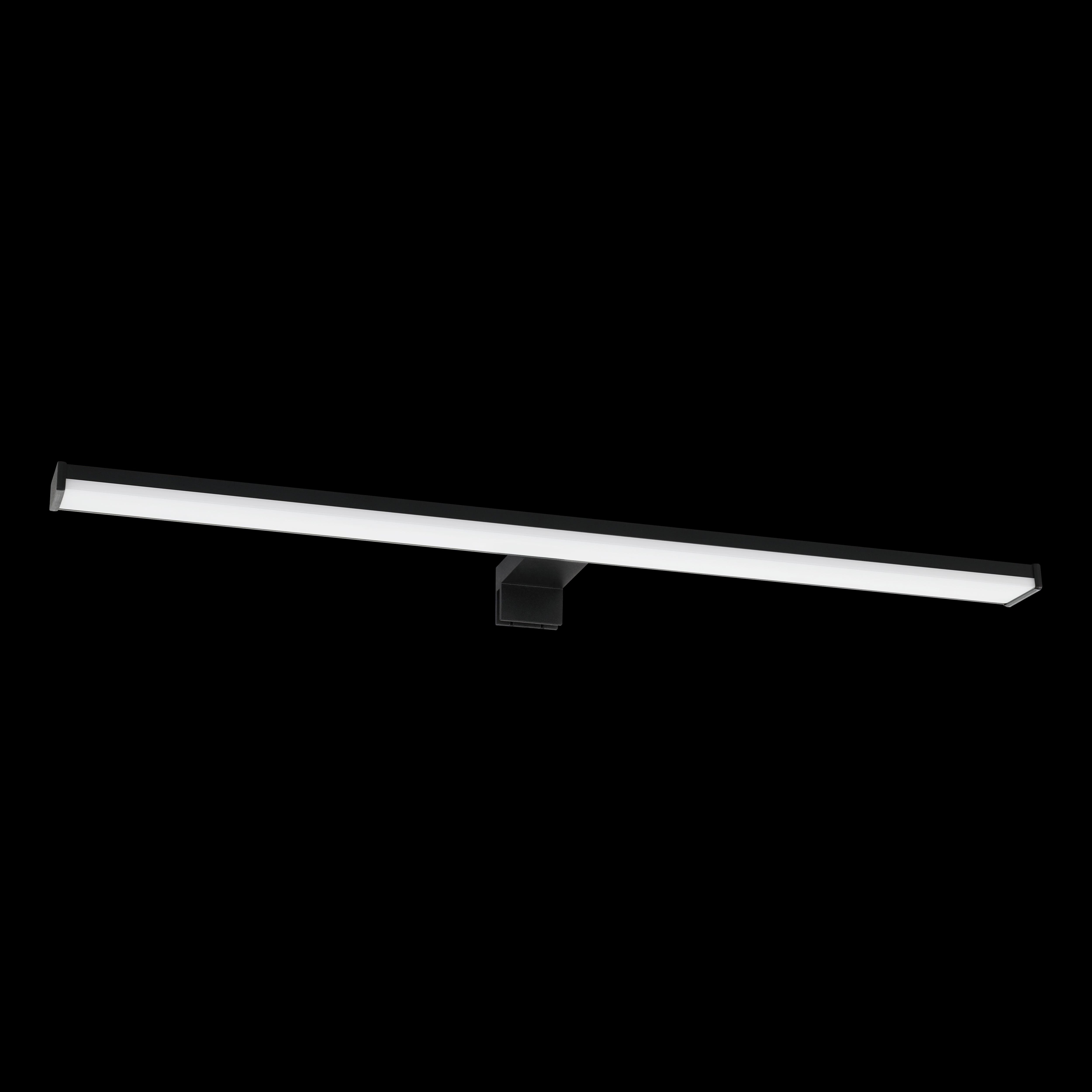 eglo pandella 2 ip44 black led bathroom wall mirror 60cm living room image