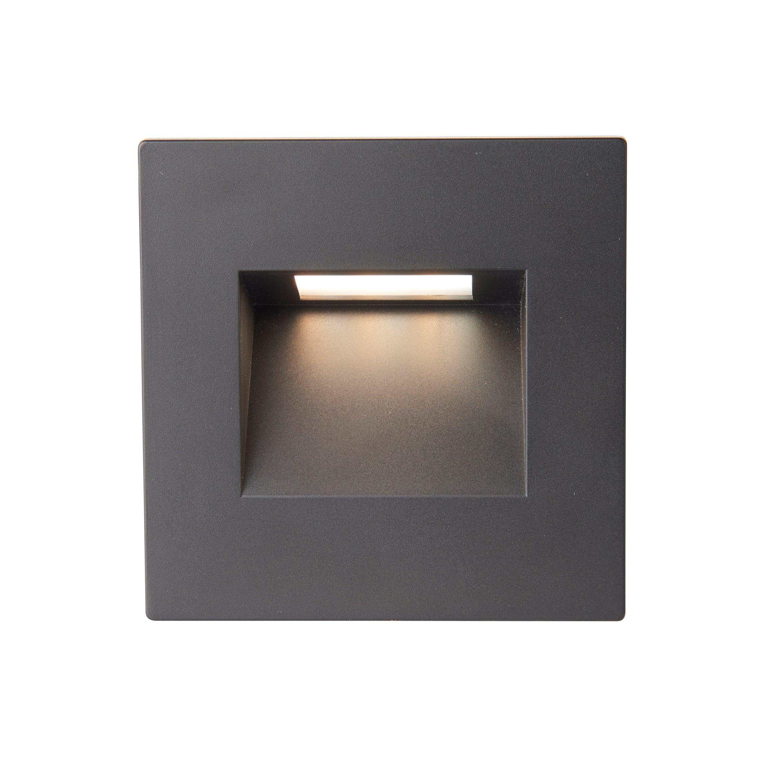 Albus CCT Square Black LED Outdoor Wall Light IP65 1.5W-clearance