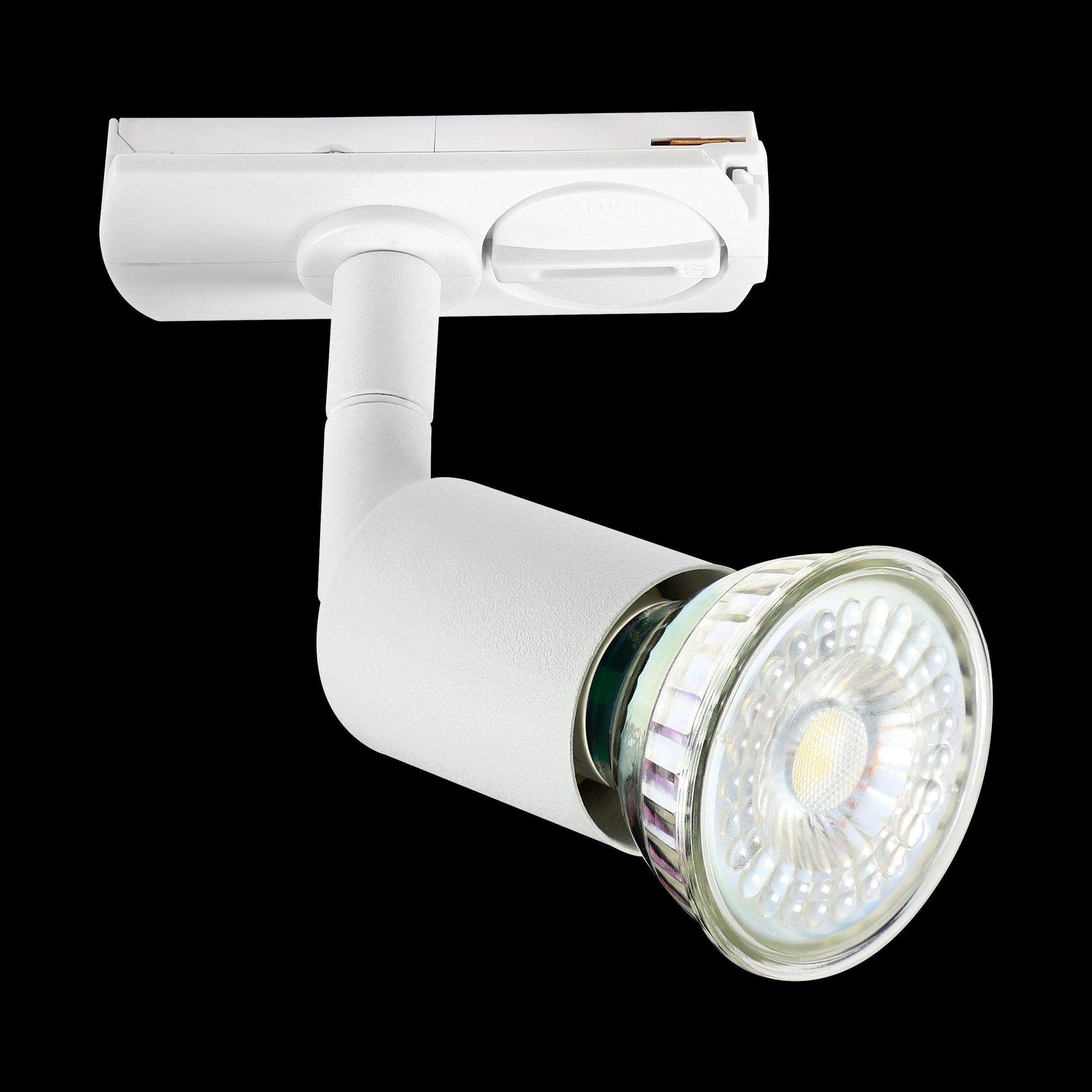 eglo tb buzz white track light system spotlight living room close up
