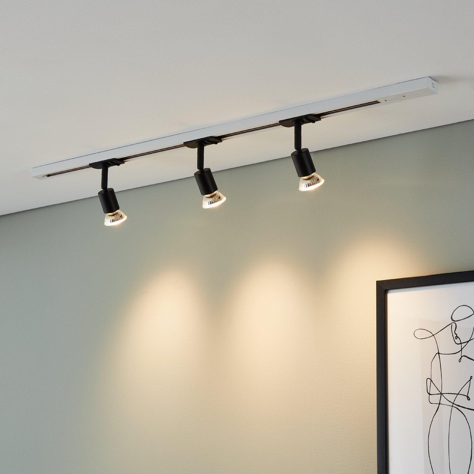 eglo tb buzz black track light system spotlight