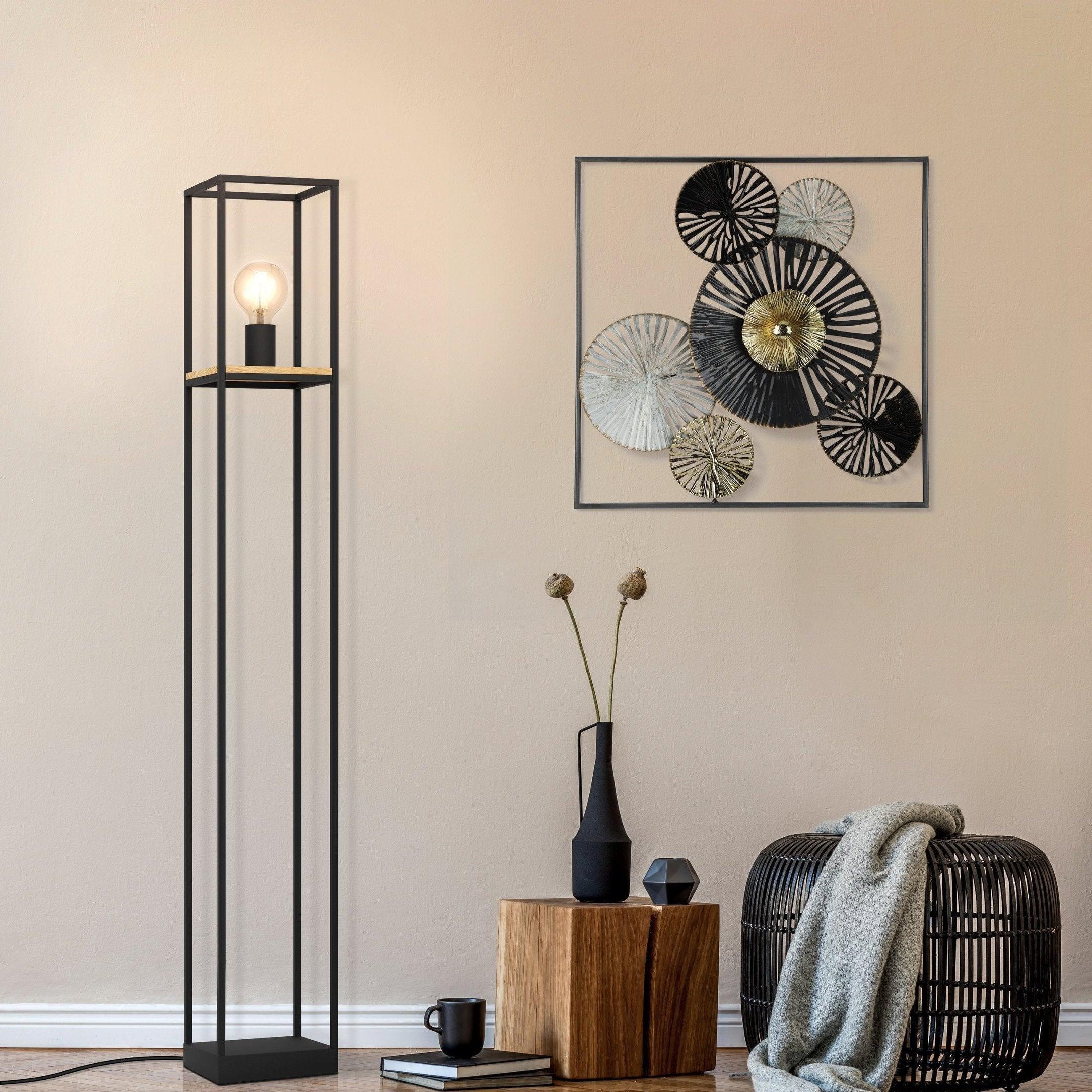 eglo libertad rectangular metal framed floor lamp