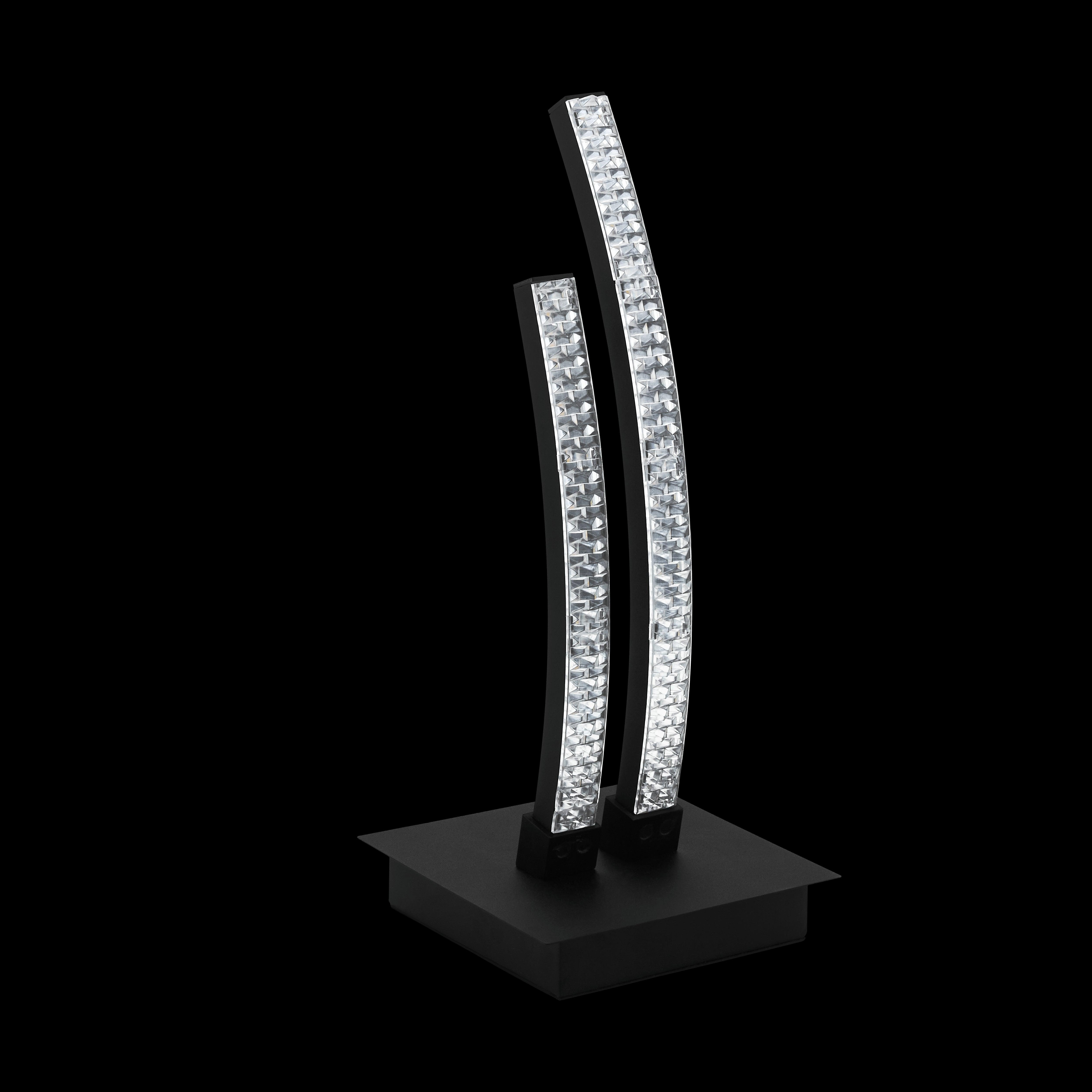 eglo lejias black curved plastic crystal led table lamp living room image