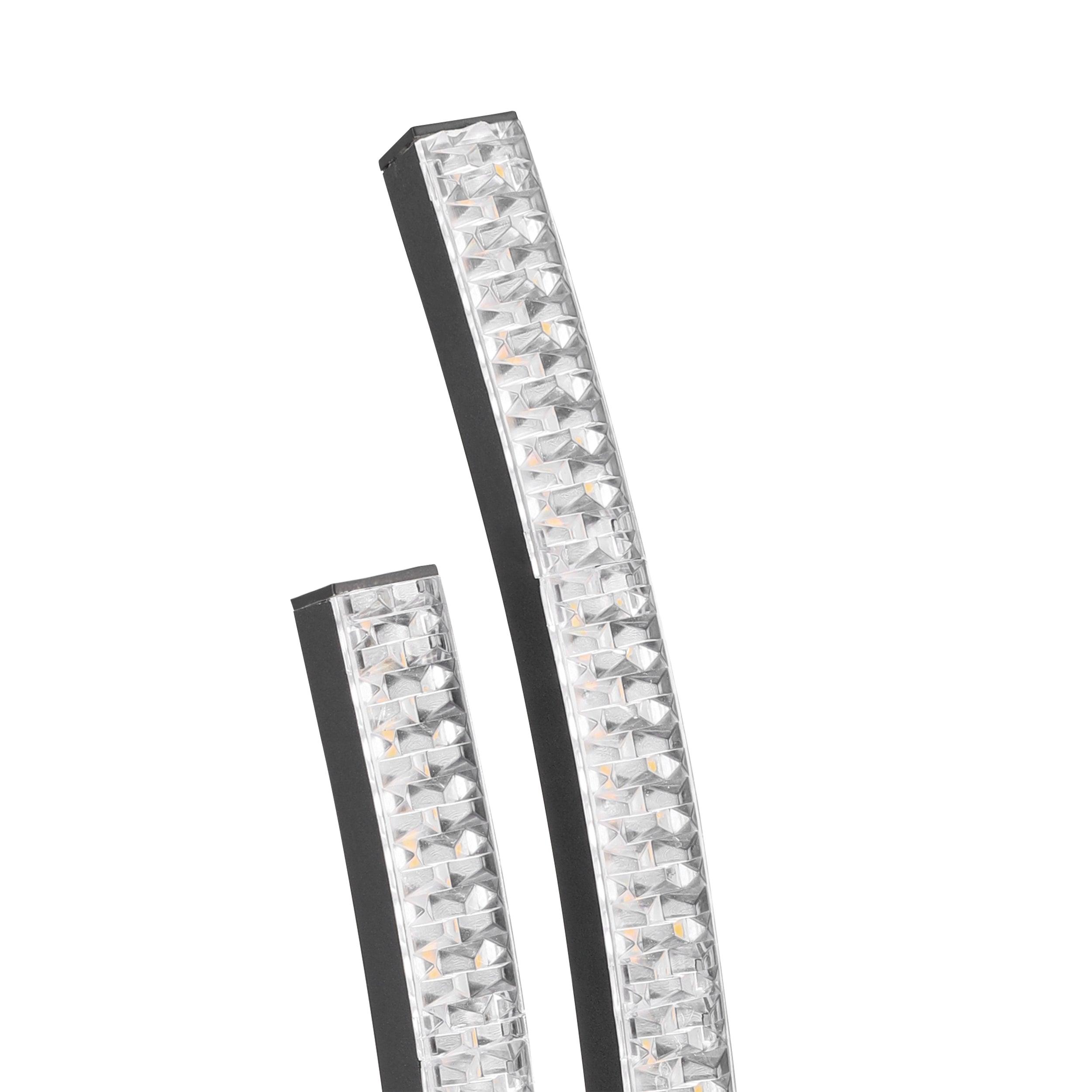 eglo lejias black curved plastic crystal led table lamp kitchen lighting 