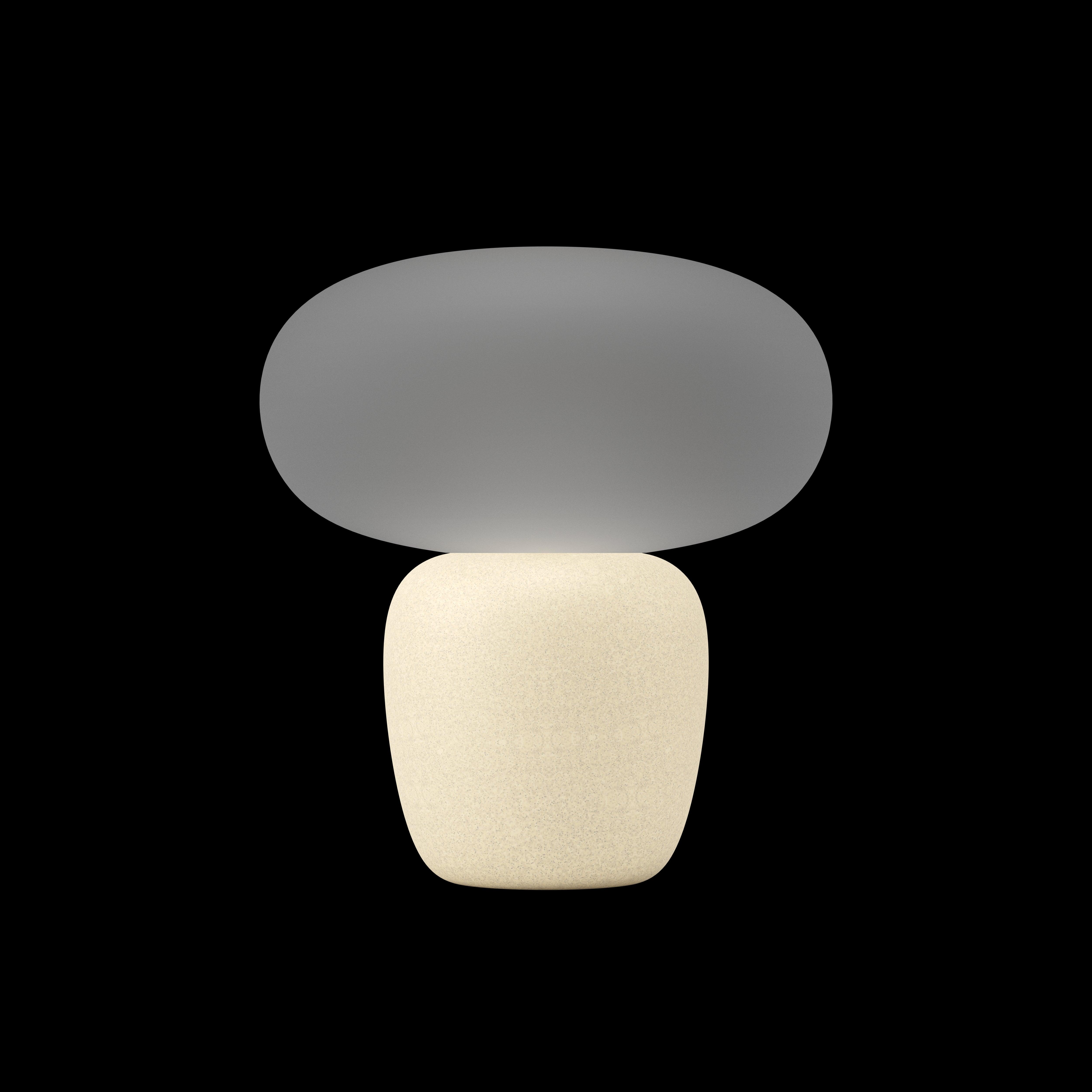 eglo cahuama brown ceramic table lamp satin white glass shade living room close up