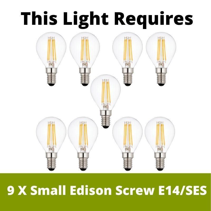 Kichler Palta 9 Light Black Chandelier