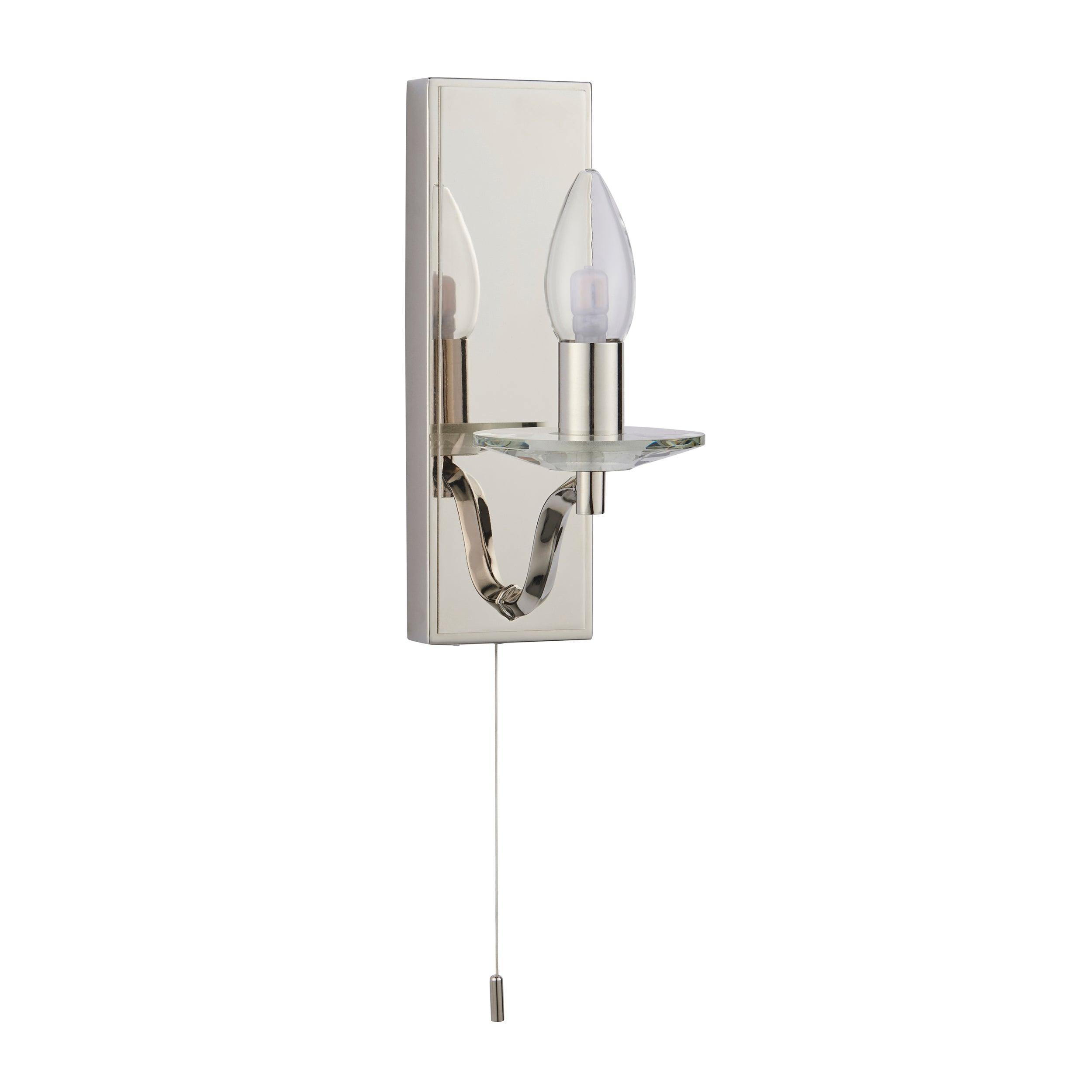Garland Nickel Art Deco Bathroom Wall Light - Pull Switch-OPEN-BOX-01-04-26