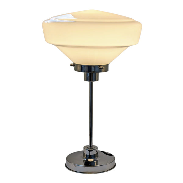 Medium Chrome & Opalescent Art Deco Table Lamp-ADT-Living-Room-Tiffany Lighting Direct-[image-position]
