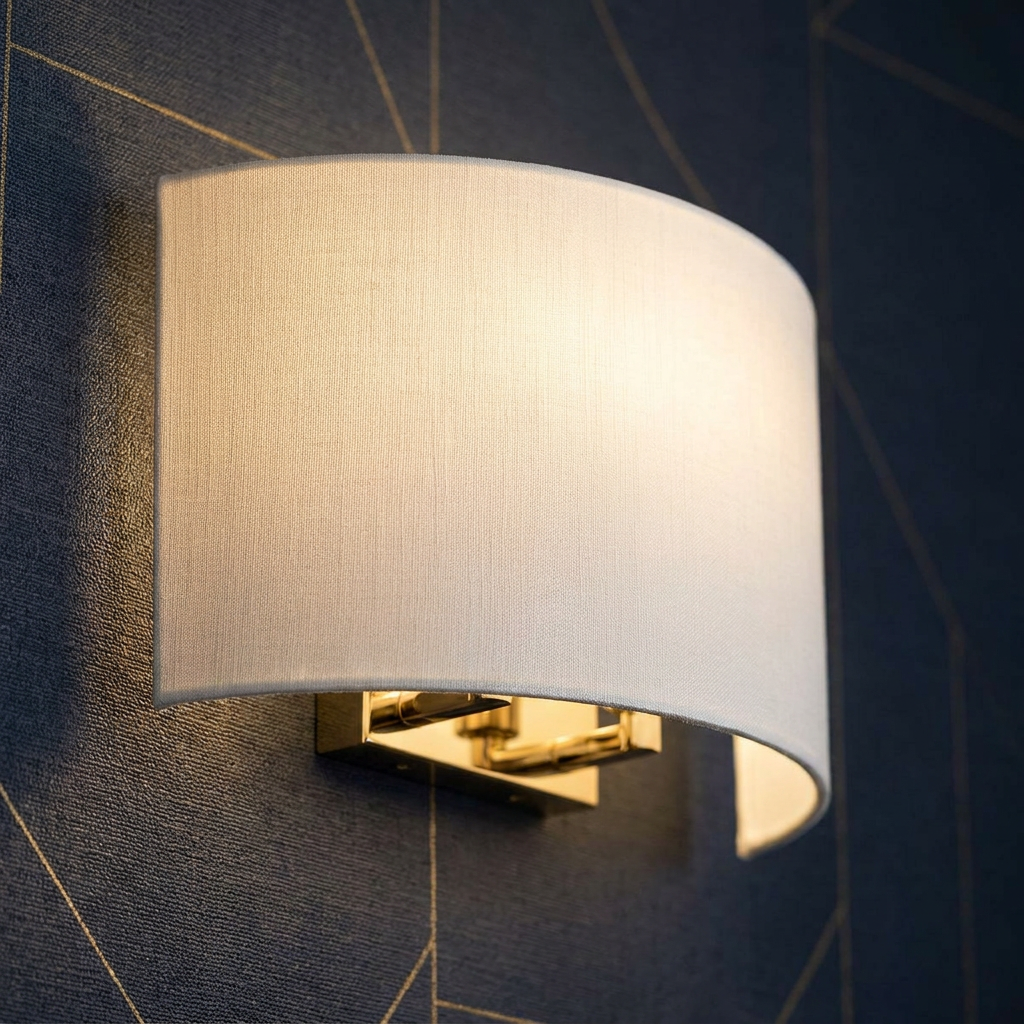 Cooper Large Curved Wall Light with Polished Chrome Back Plate-warehouse-clearance-270826