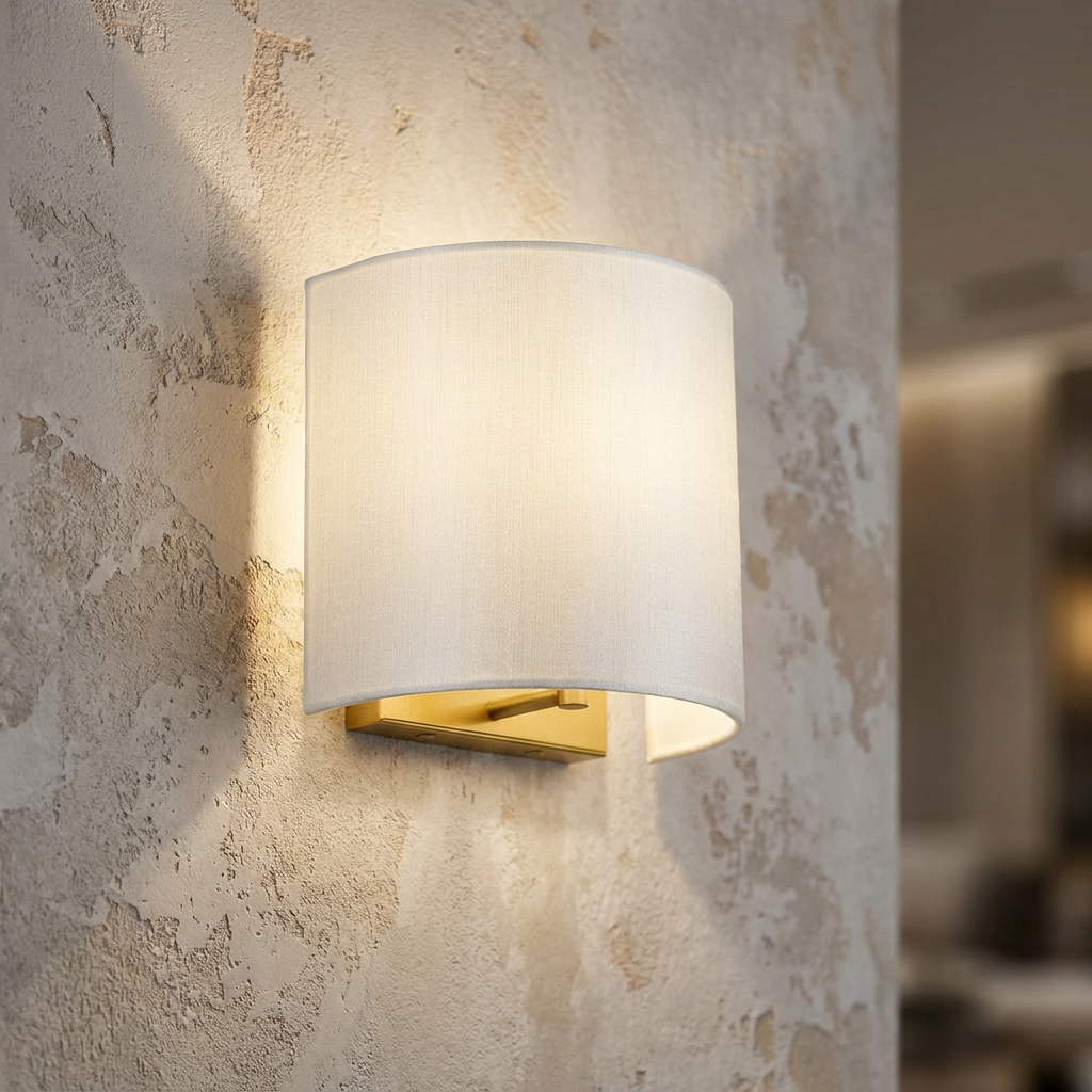 Cooper Small Curved Wall Light with Aged Brass Back Plate-warehouse-clearance-140826