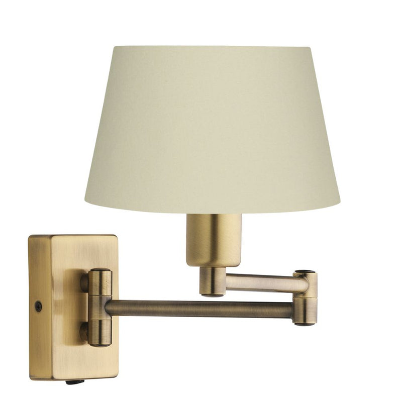 Armada Antique Brass Double Swing Arm Wall Lamp