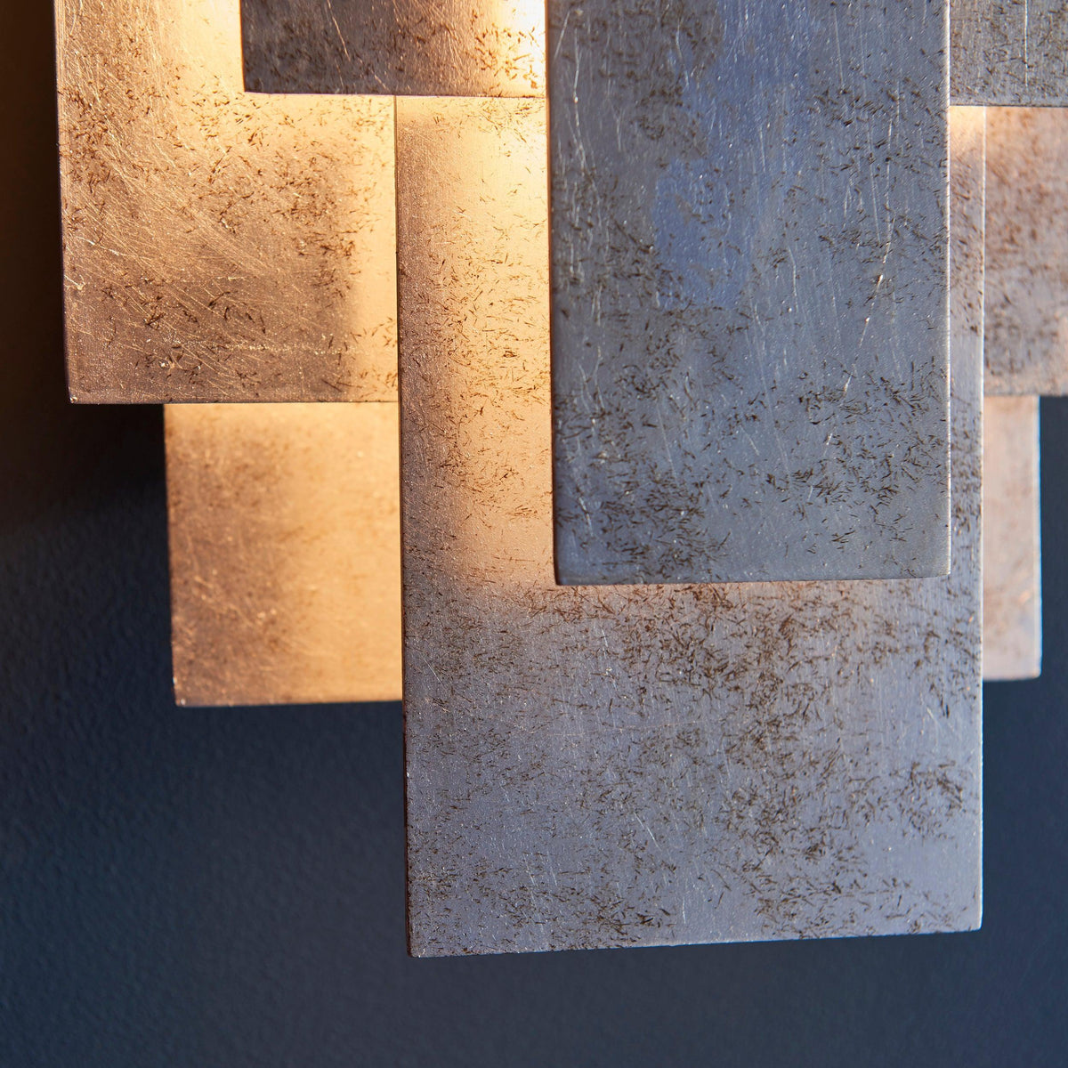 Antwerp Rectangular Silver Art Deco Wall Light-OPEN-BOX-BSL-200826