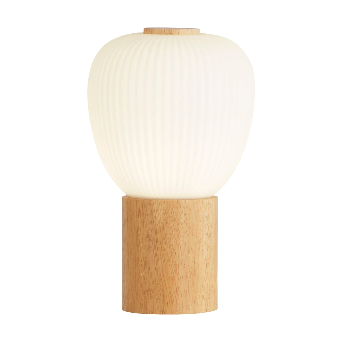 Ella, Natural, Table Lamp - Opal Ribbed Glass Shade-warehouse-091026