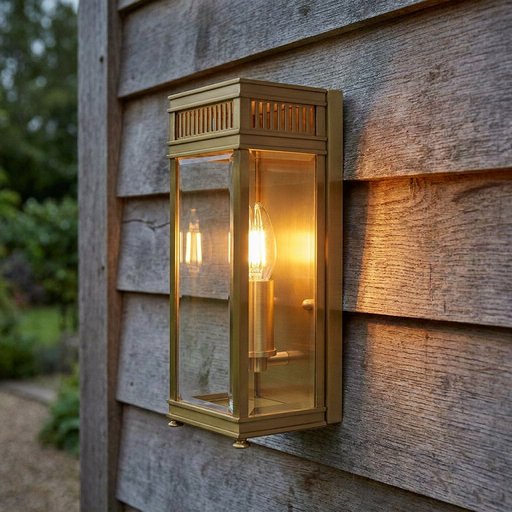Elstead Holborn 1 Light Small Brass Outdoor Half Light-warehouse-clearance-140826