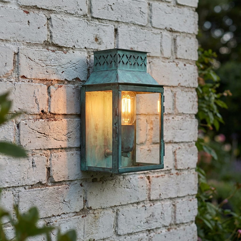 Elstead Lambeth Palace Verdigris Outdoor Wall Light-warehouse-clearance-140826