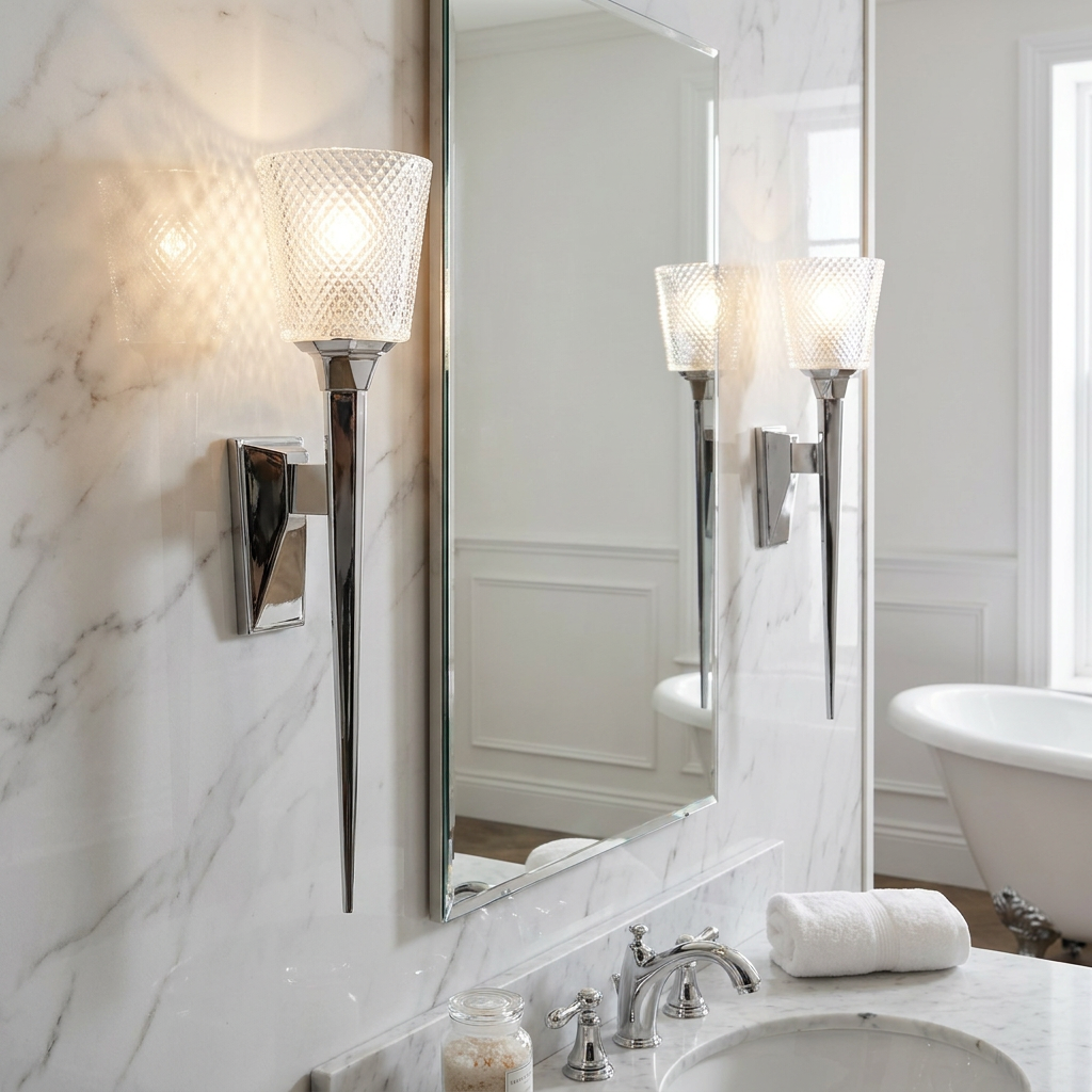 Elstead Lighting Verity Polished Chrome Bathroom Wall Light-OPEN-BOX-50-260626
