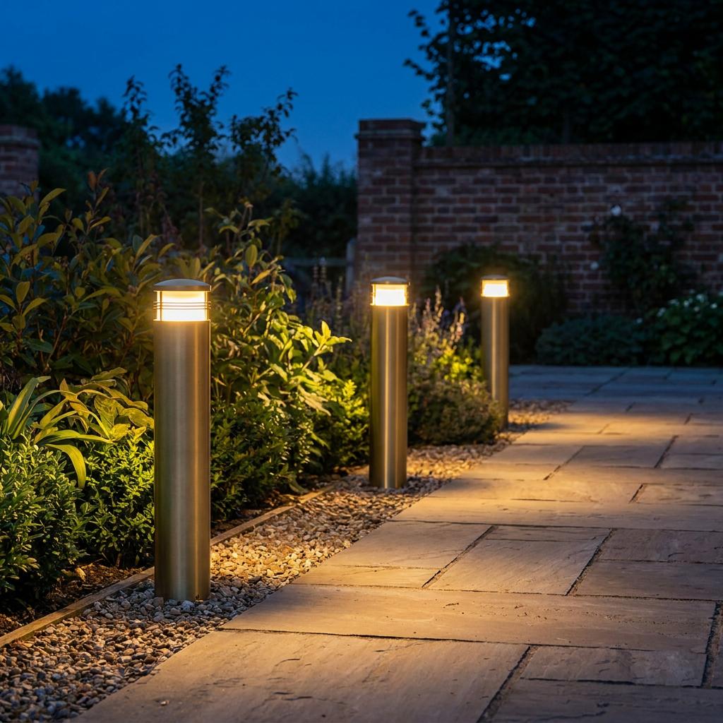Elstead New Brighton 1 Light Brass Bollard-OPEN-BOX-50-270826