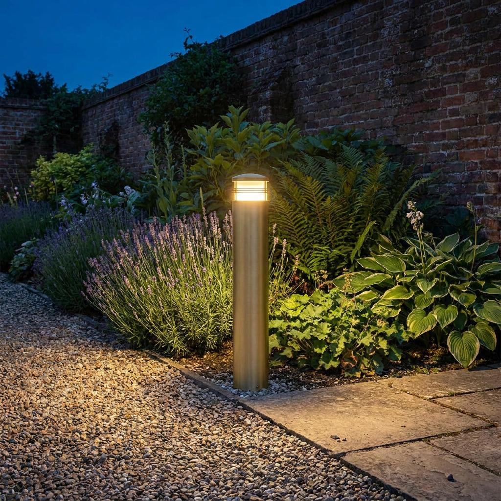 Elstead New Brighton 1 Light Brass Bollard-OPEN-BOX-50-270826