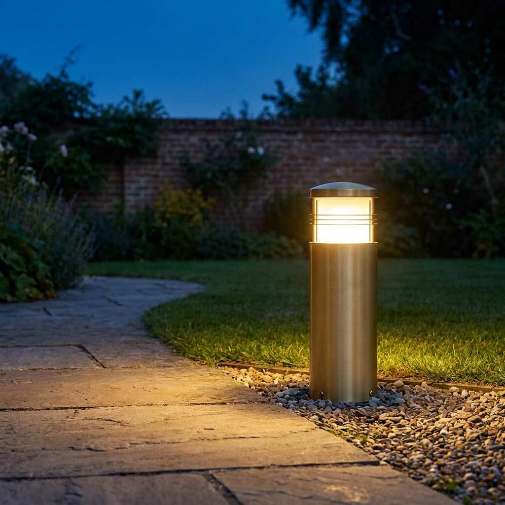 Elstead New Brighton 1 Light Medium Brass Outdoor Bollard-warehouse-clearance-140826