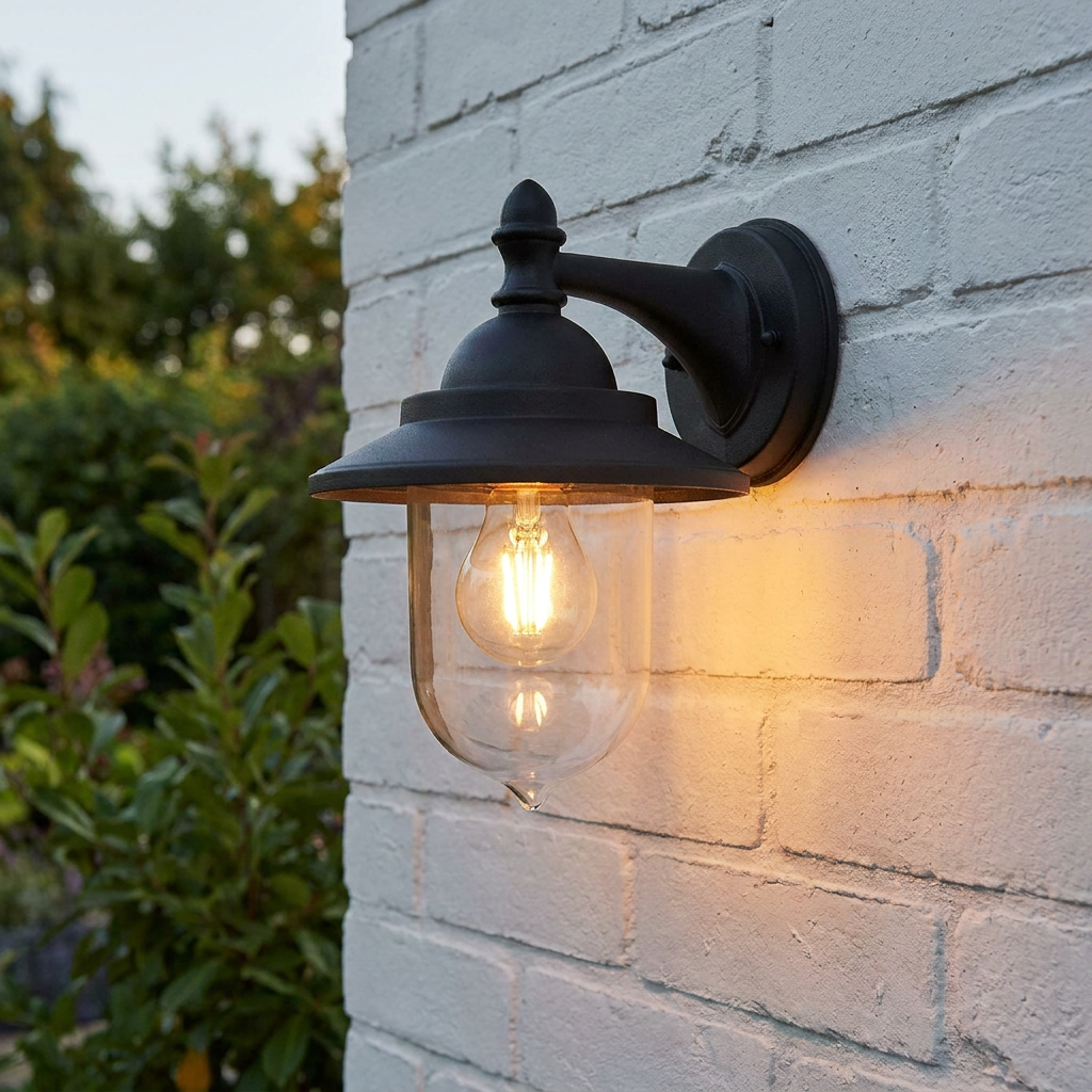Elstead Sandown Black Outdoor Wall Light-warehouse-clearance-140826
