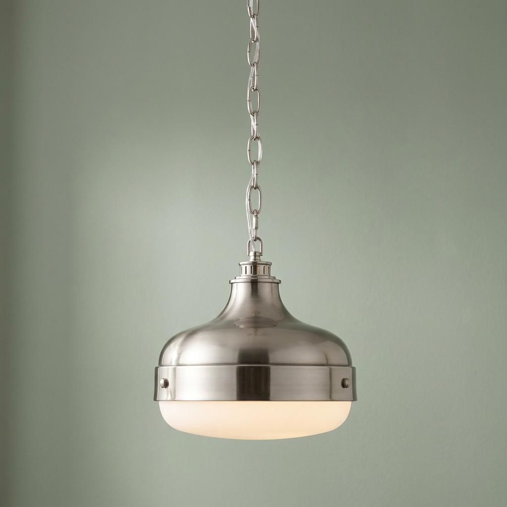 Feiss Cadence Brushed Steel Pendant Ceiling Light-OPEN-BOX-50-290626
