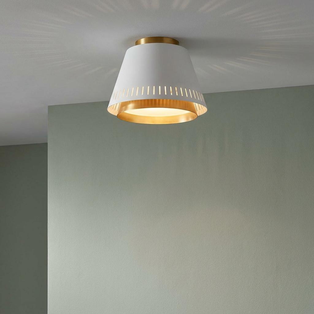 Feiss Carter 1 Light Matte White Flush Ceiling Light-warehouse-clearance-140826