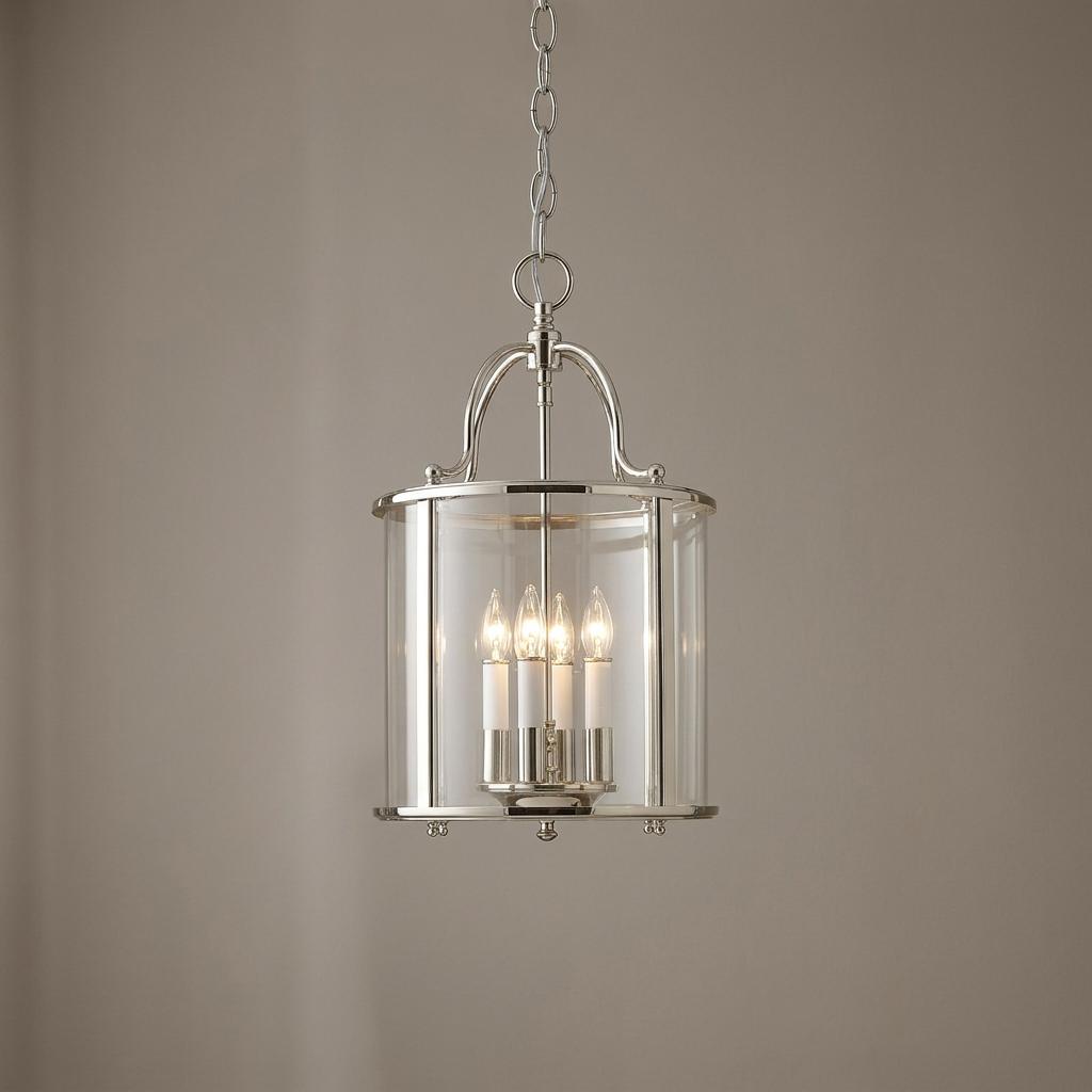 Hinkley Gentry 4 Light Medium Polished Nickel Pendant-OPEN-BOX-50-290626
