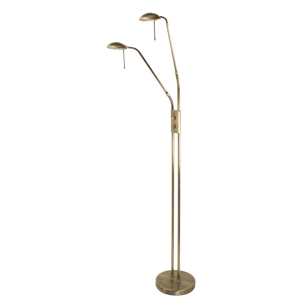 Juma Brass Twin Floor Lamp-WAREHOUSE-40-240626
