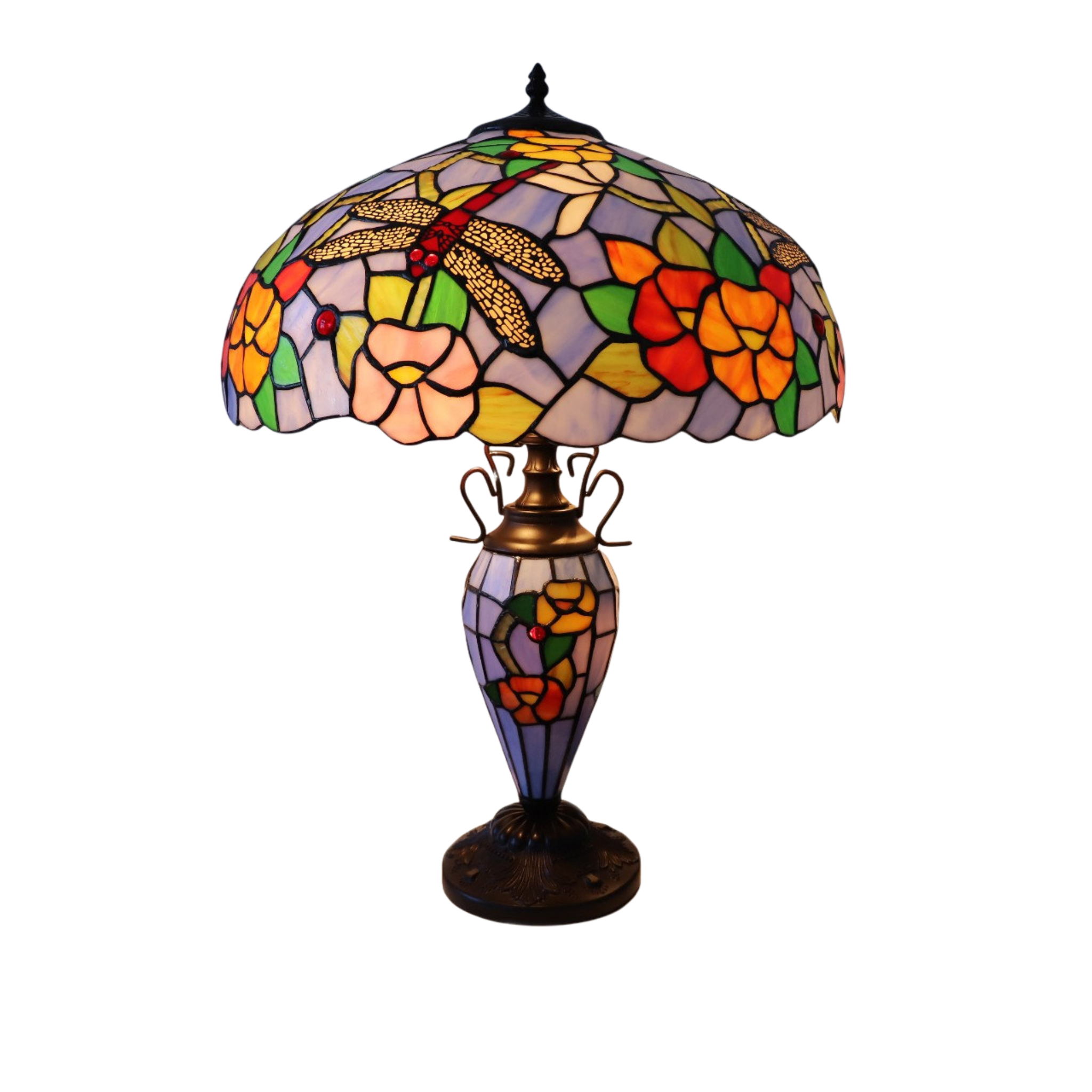 Buy Minster Keswick Tiffany Double Dragonfly Table Lamp