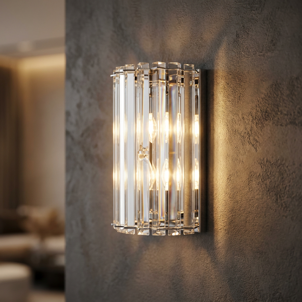 Kichler Crystal & Chrome Skye 2 Light Wall Light-warehouse-clearance-140826