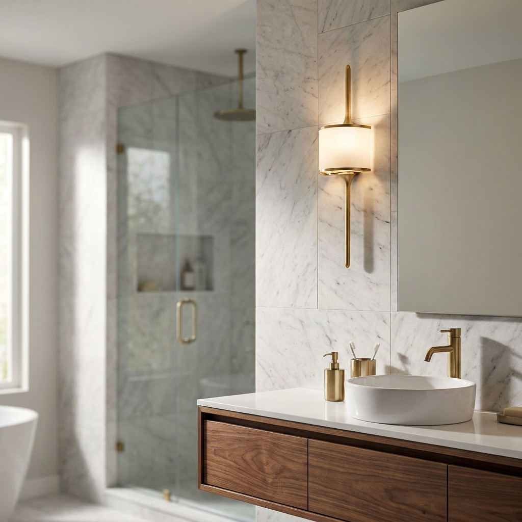 Kichler Mona 2 Light Small Natural Brass Bathroom Wall Light-WAREHOUSE-40-260626