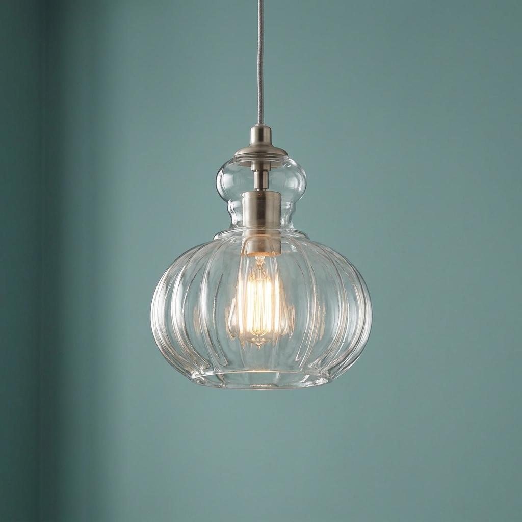 Kichler Riviera 1 Light Brushed Nickel Pendant Ceiling - 23cm-warehouse-clearance-140826