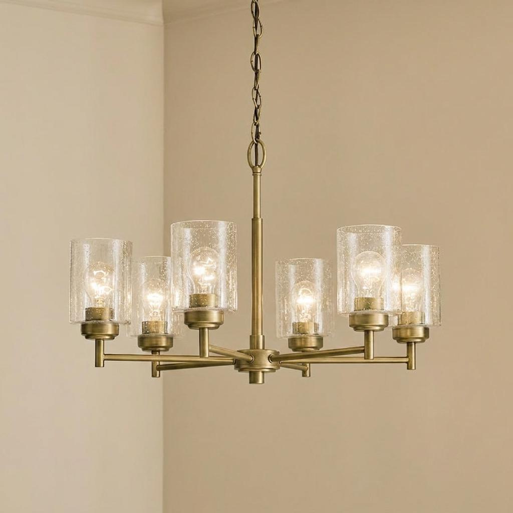 Kichler Winslow 6 Light Brass Chandelier-warehouse-180926