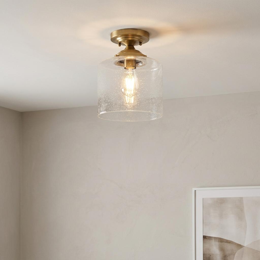 Kichler Winslow Brass Semi-Flush Ceiling Light-warehouse-clearance-140826