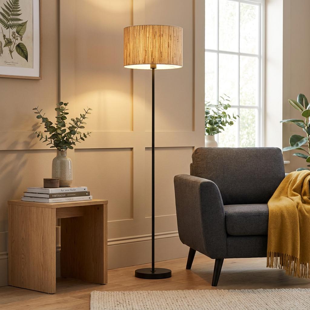 Longshore Black Floor Lamp-OPEN-BOX-BSL-270826